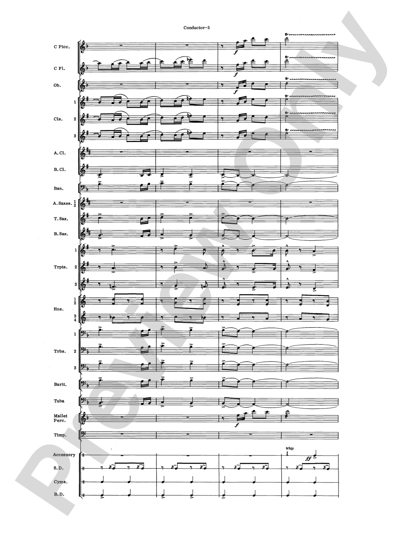 El Aguila de Oro: Concert Band Conductor Score & Parts