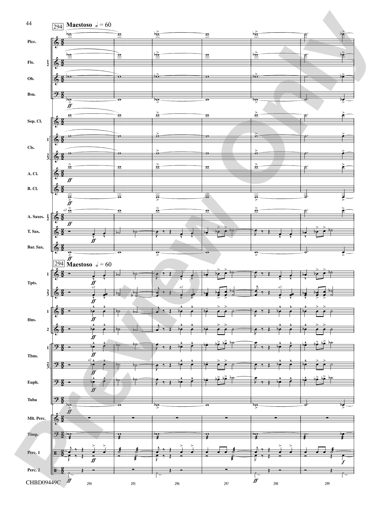 Psalm 46: Concert Band Conductor Score & Parts