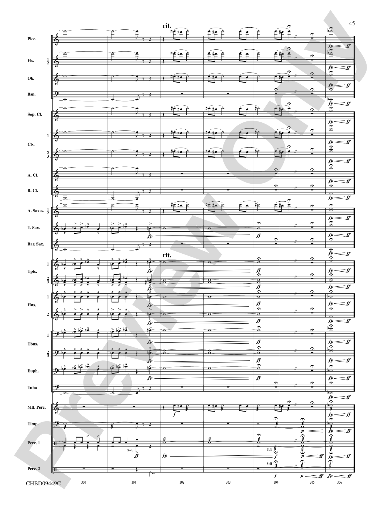 Psalm 46: Concert Band Conductor Score & Parts
