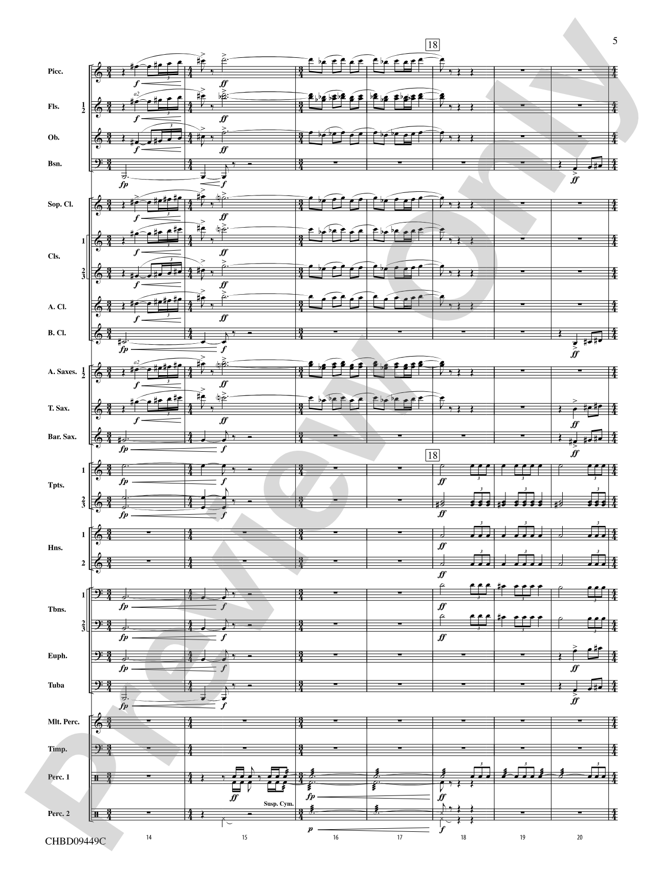 Psalm 46: Concert Band Conductor Score & Parts