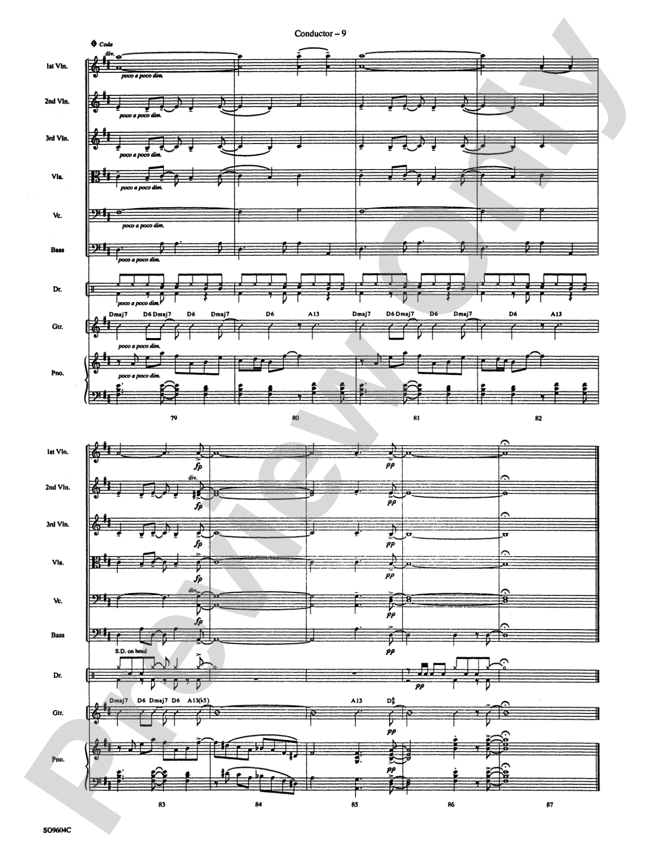 Night and Day: String Orchestra Conductor Score & Parts