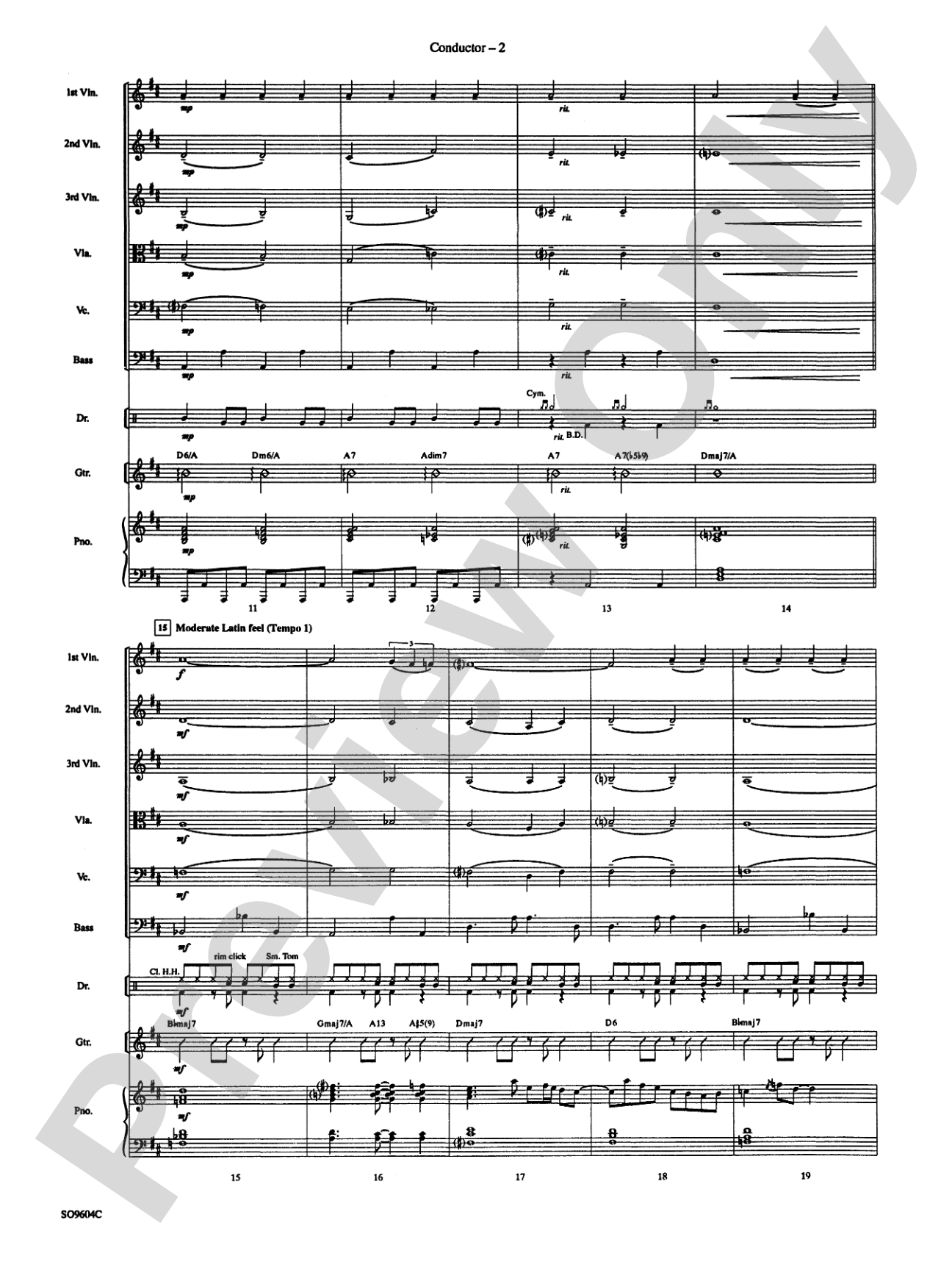 Night and Day: String Orchestra Conductor Score & Parts