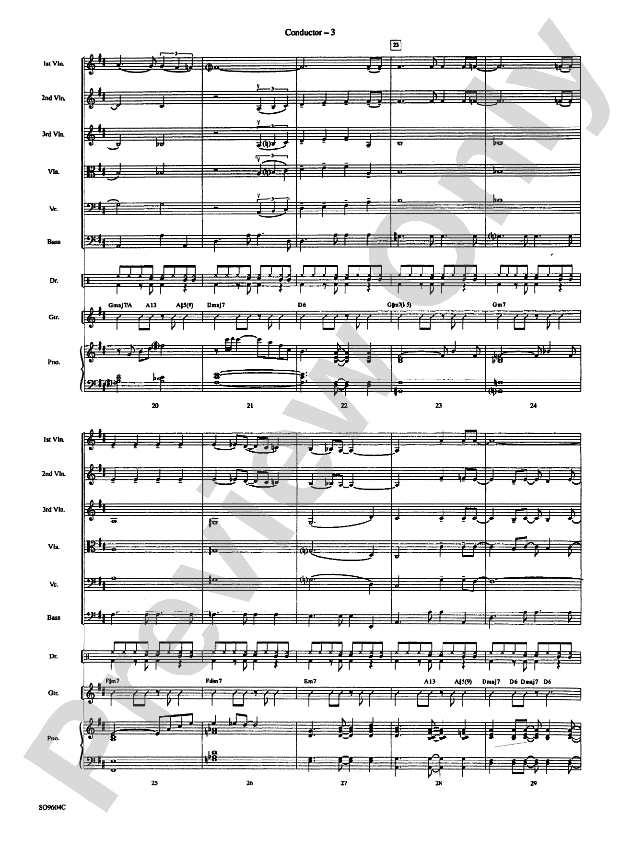 Night and Day: String Orchestra Conductor Score & Parts
