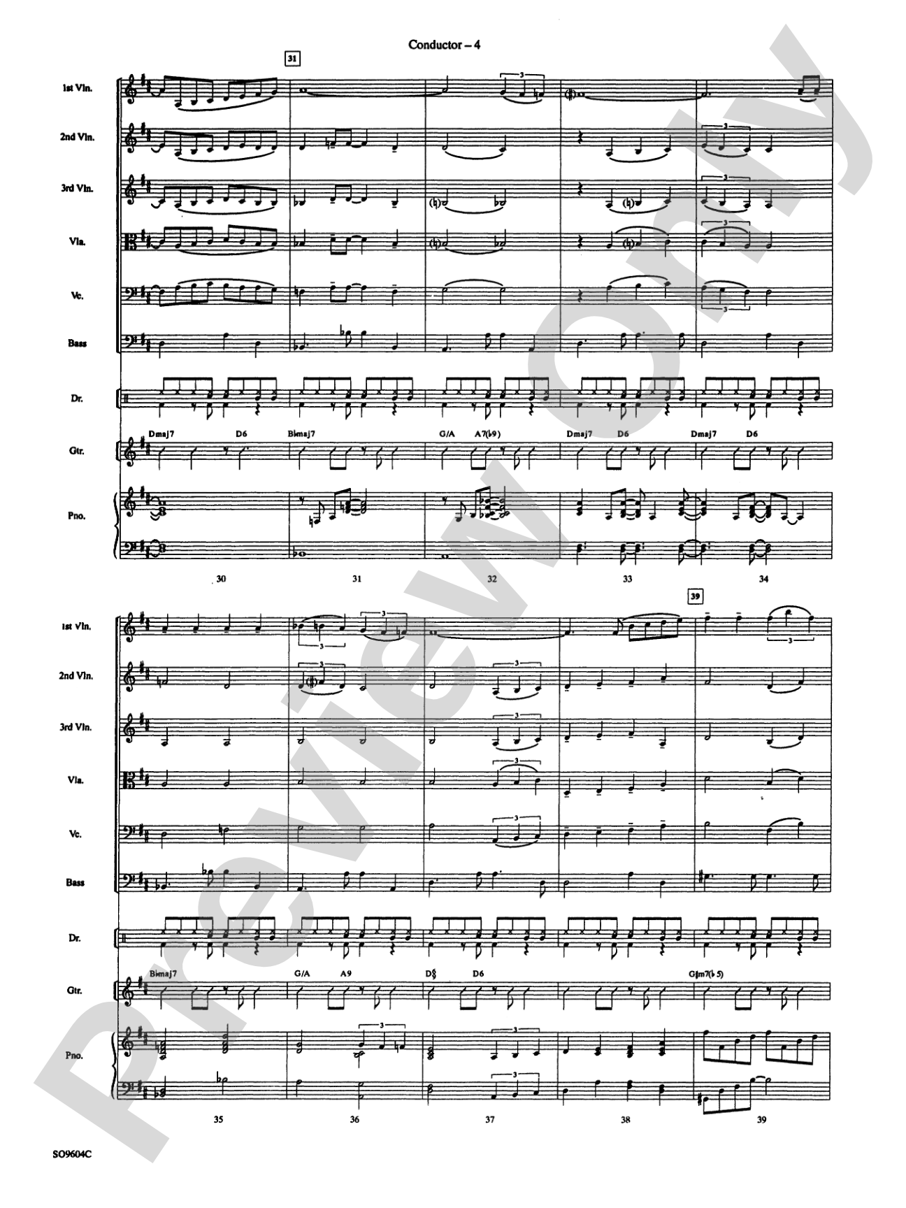 Night and Day: String Orchestra Conductor Score & Parts