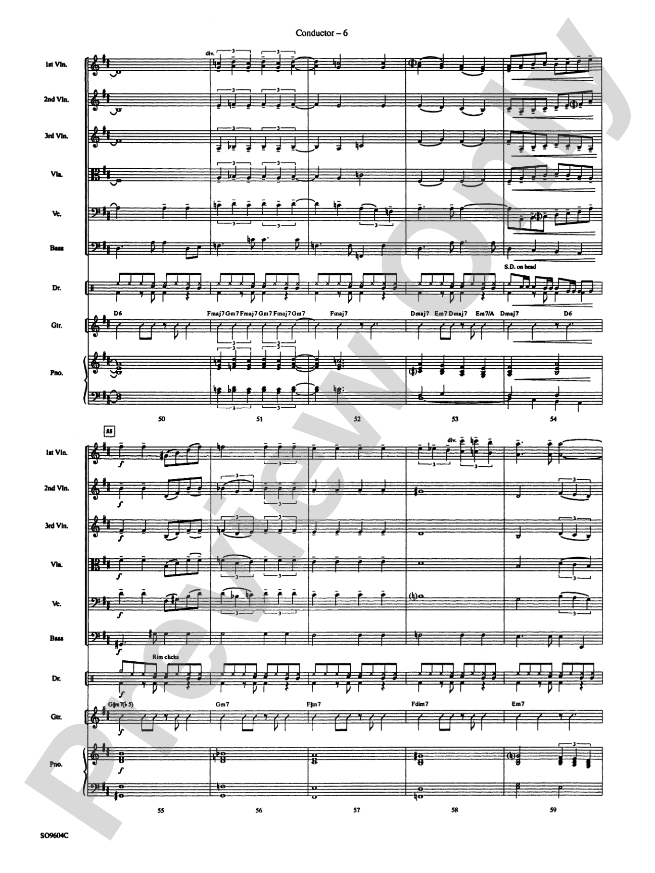 Night and Day: String Orchestra Conductor Score & Parts