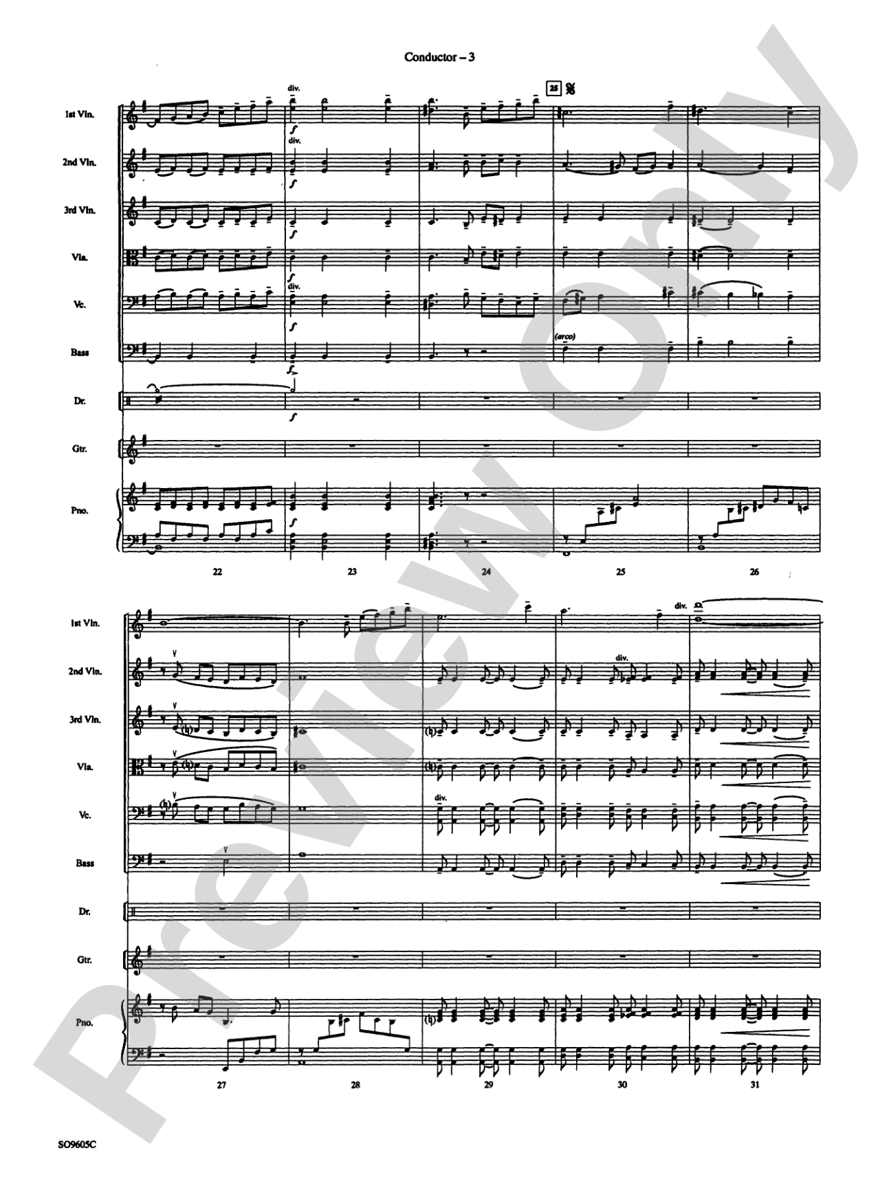 The Shadow of Your Smile (from The Sandpiper): String Orchestra Conductor Score & Parts