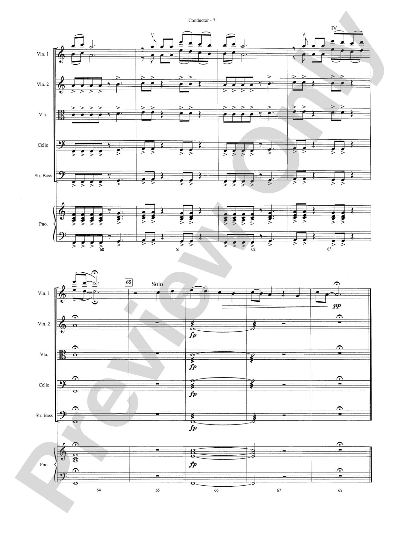 Stairway to Heaven: String Orchestra Conductor Score & Parts