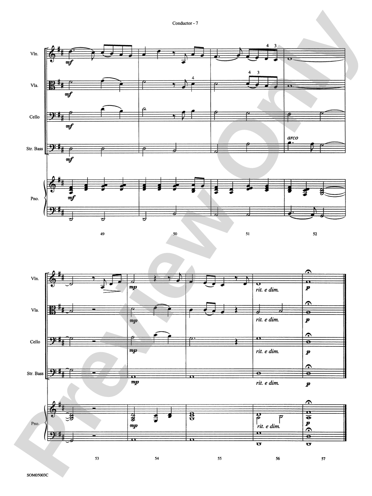 You Raise Me Up (as recorded by Josh Groban): String Orchestra Conductor Score & Parts