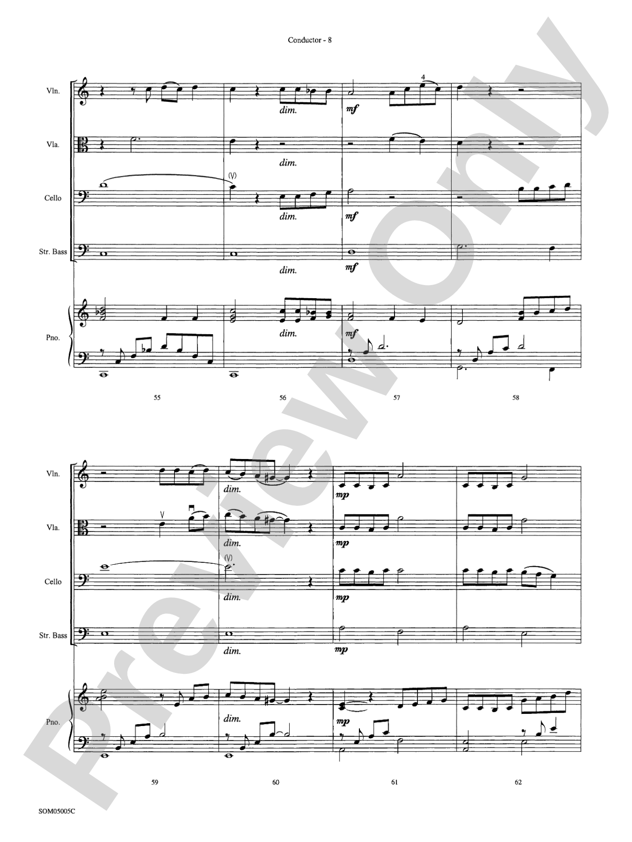 The Prayer: String Orchestra Conductor Score & Parts
