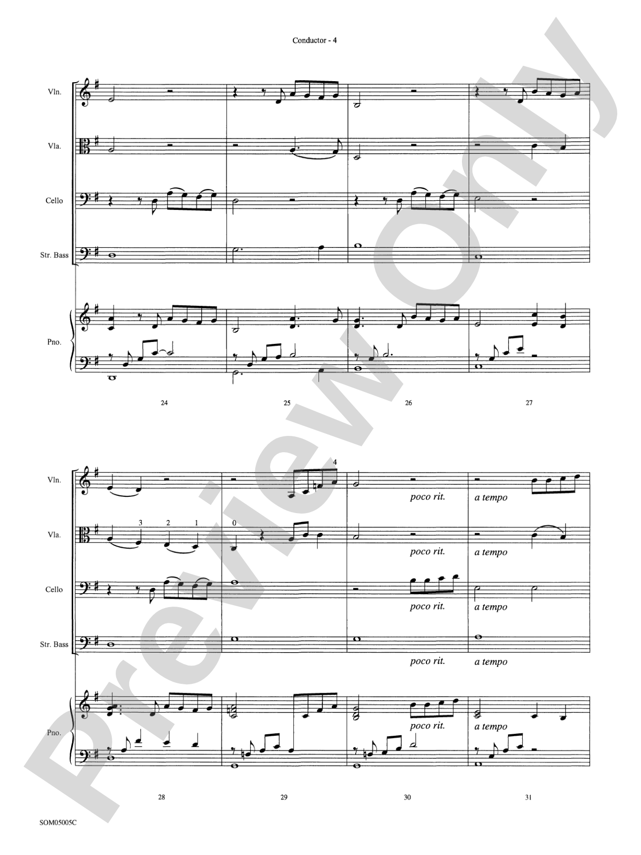 The Prayer: String Orchestra Conductor Score & Parts