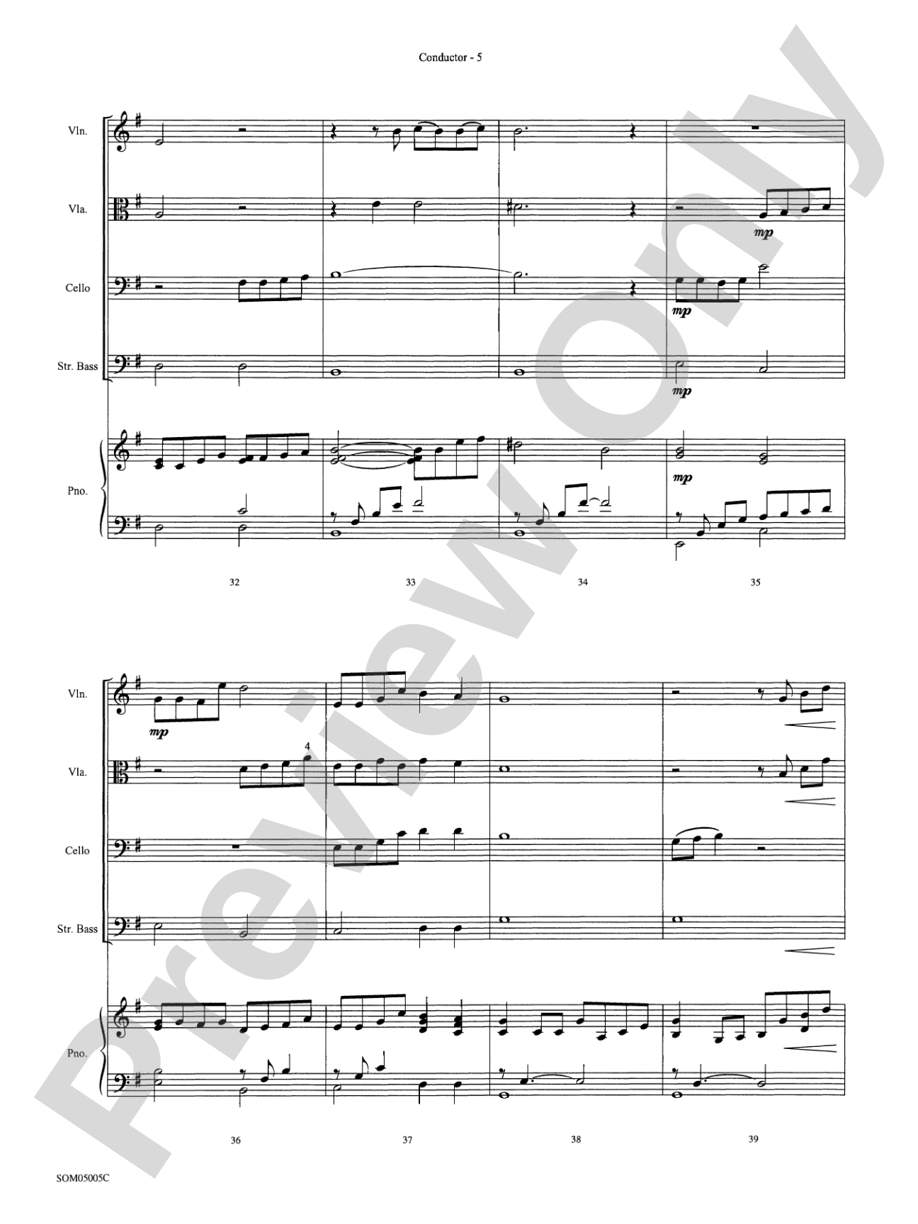The Prayer: String Orchestra Conductor Score & Parts