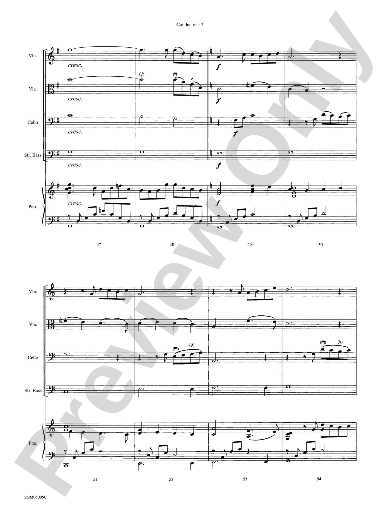 The Prayer: String Orchestra Conductor Score & Parts
