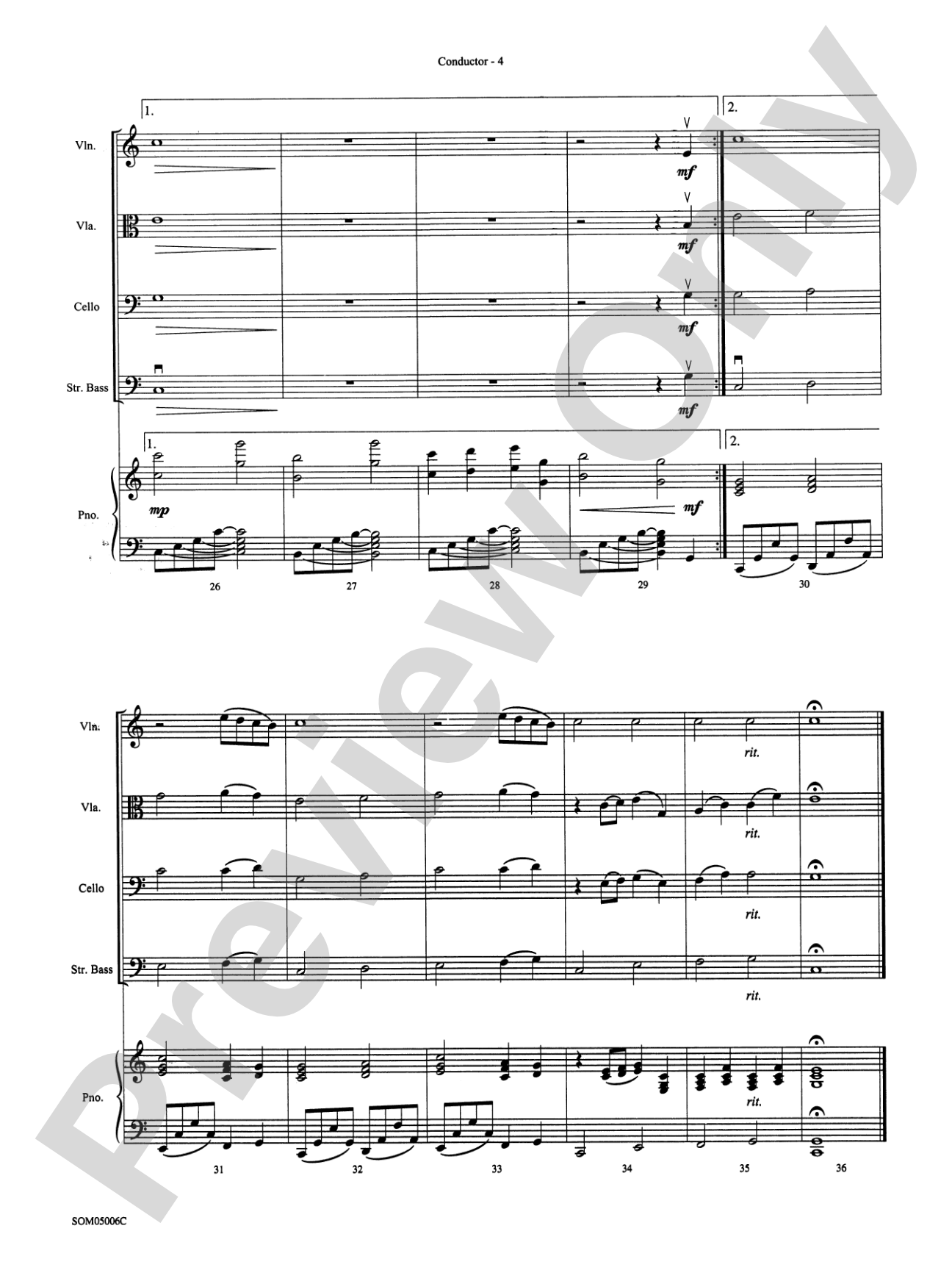 Believe (from The Polar Express): String Orchestra Conductor Score & Parts