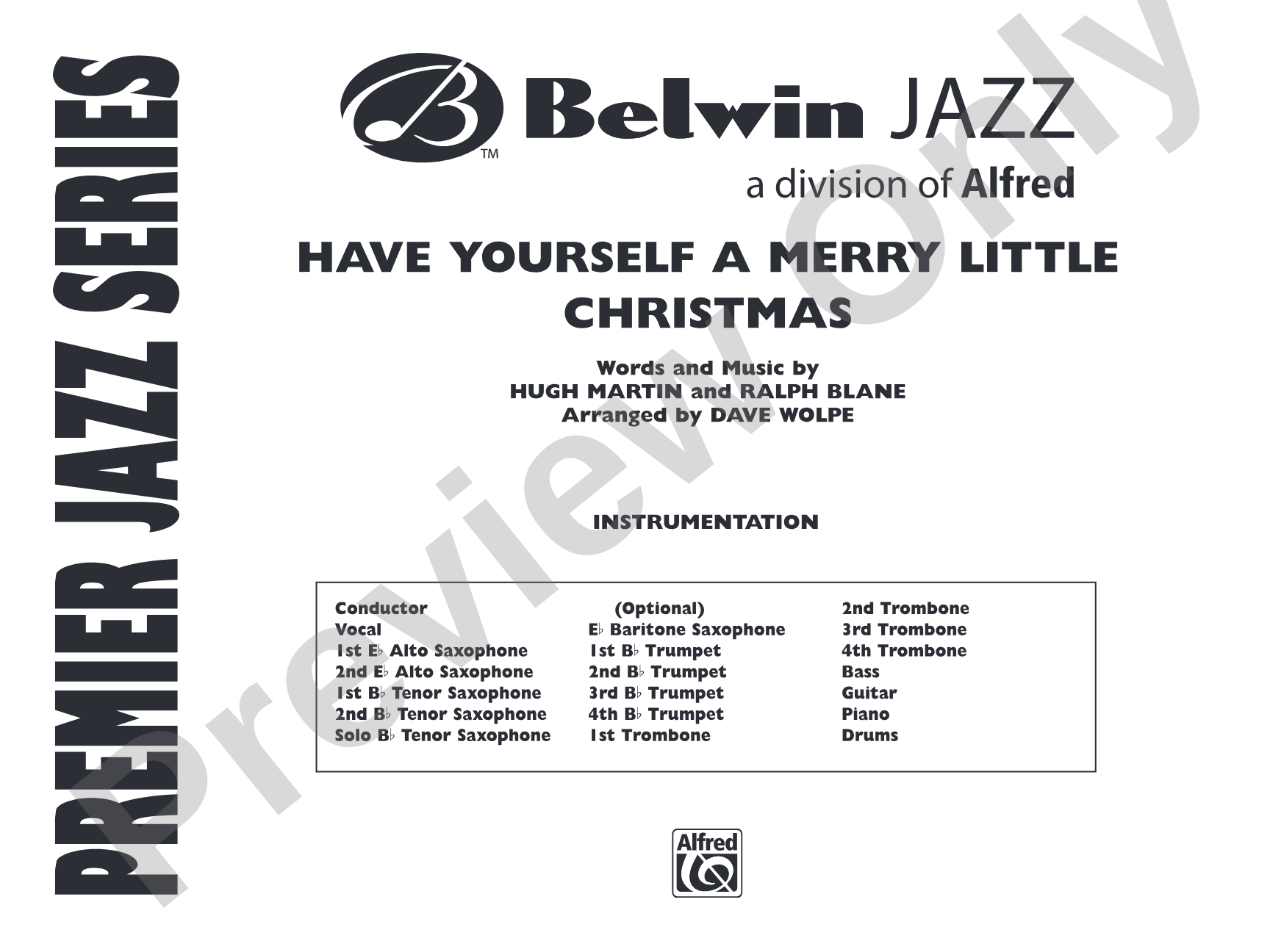 Have Yourself a Merry Little Christmas: Vocal Solo with Jazz Ensemble Conductor Score & Parts