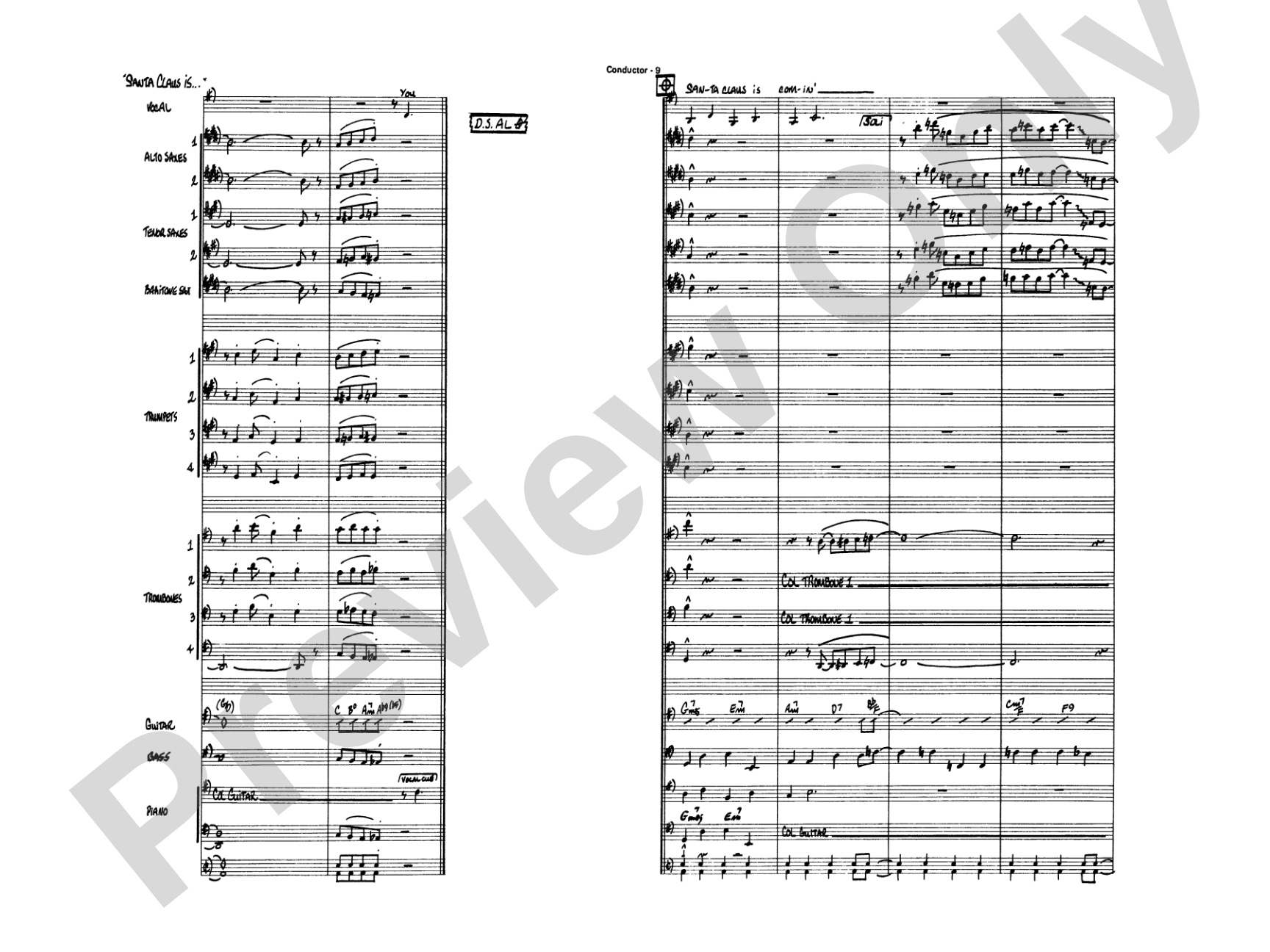 Santa Claus Is Coming to Town: Vocal Solo with Jazz Ensemble Conductor Score & Parts