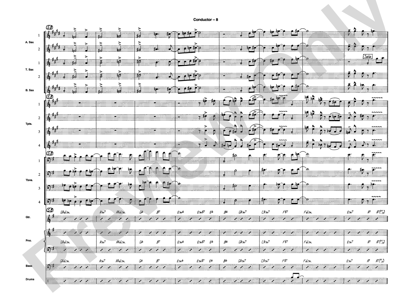 Sleigh Ride: Jazz Ensemble Conductor Score & Parts