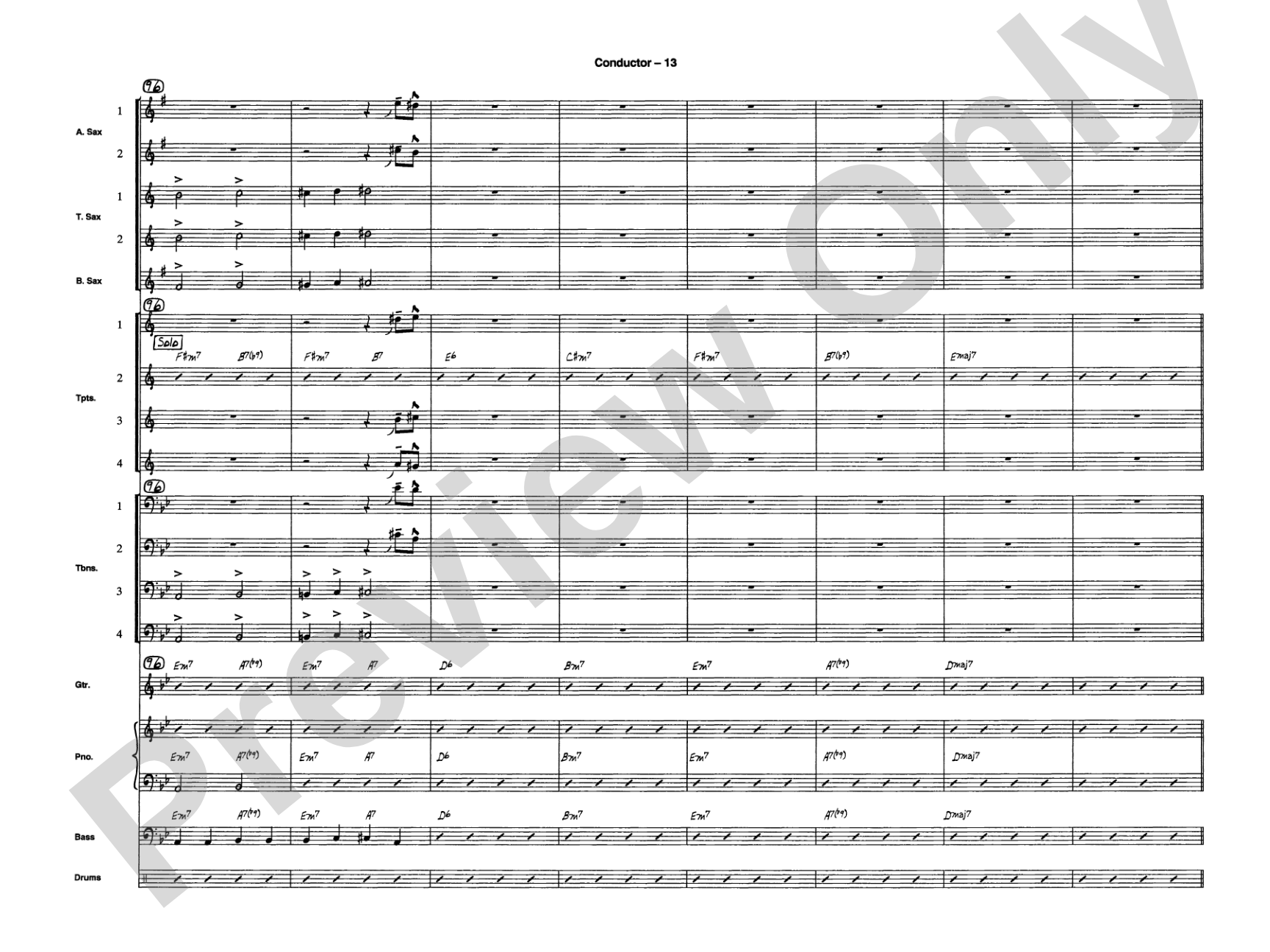 Sleigh Ride: Jazz Ensemble Conductor Score & Parts