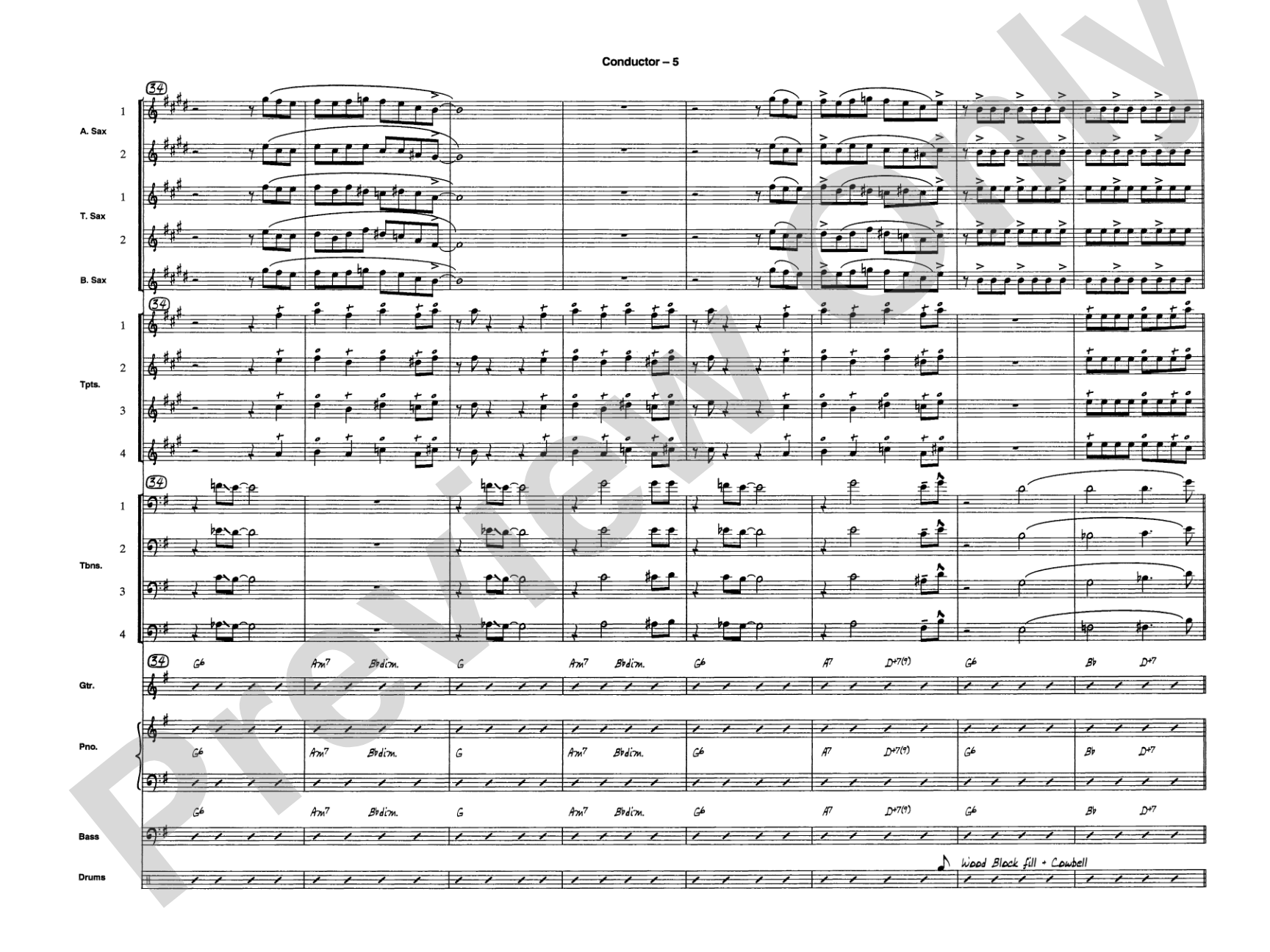 Sleigh Ride: Jazz Ensemble Conductor Score & Parts