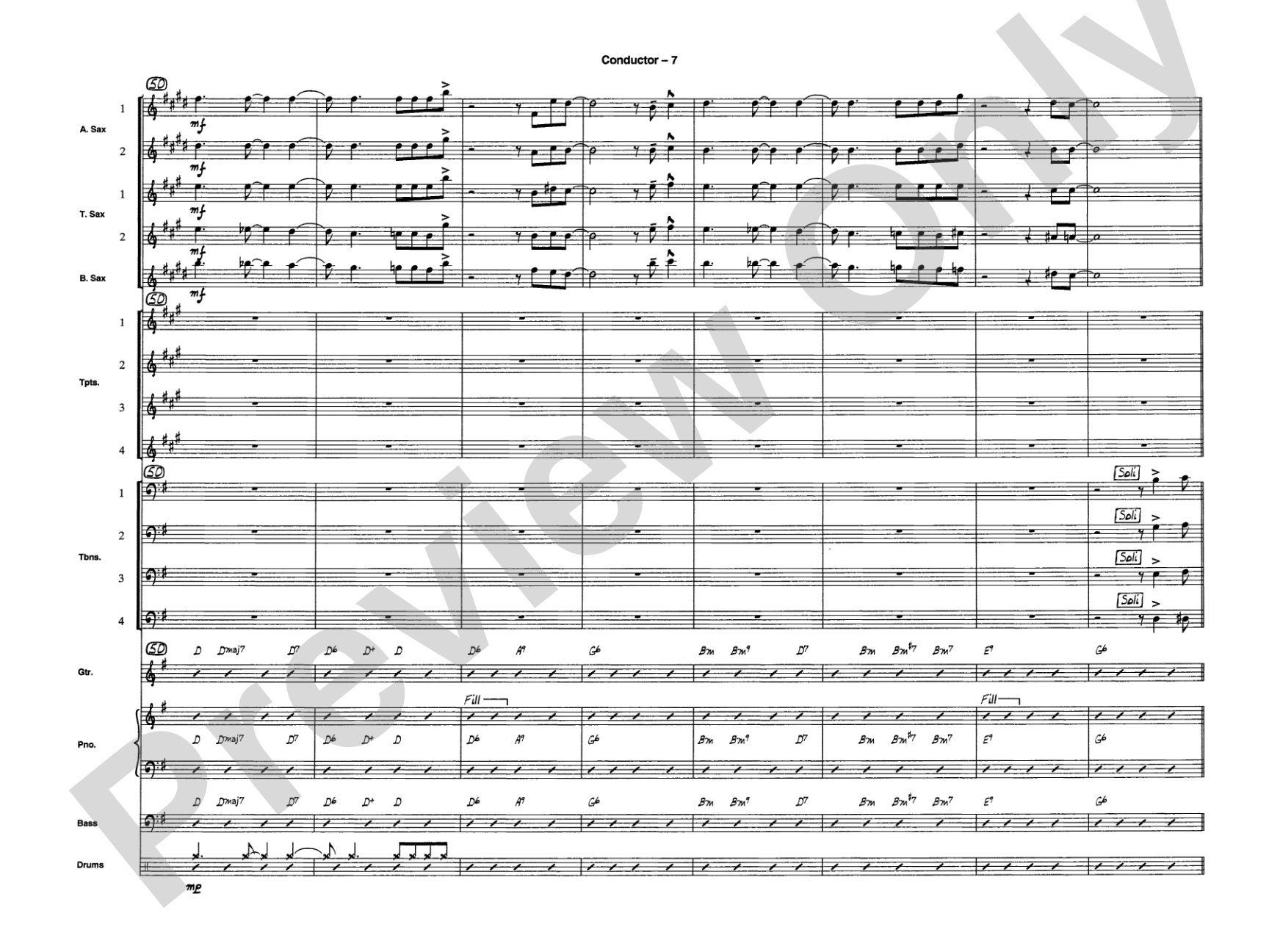 Sleigh Ride: Jazz Ensemble Conductor Score & Parts