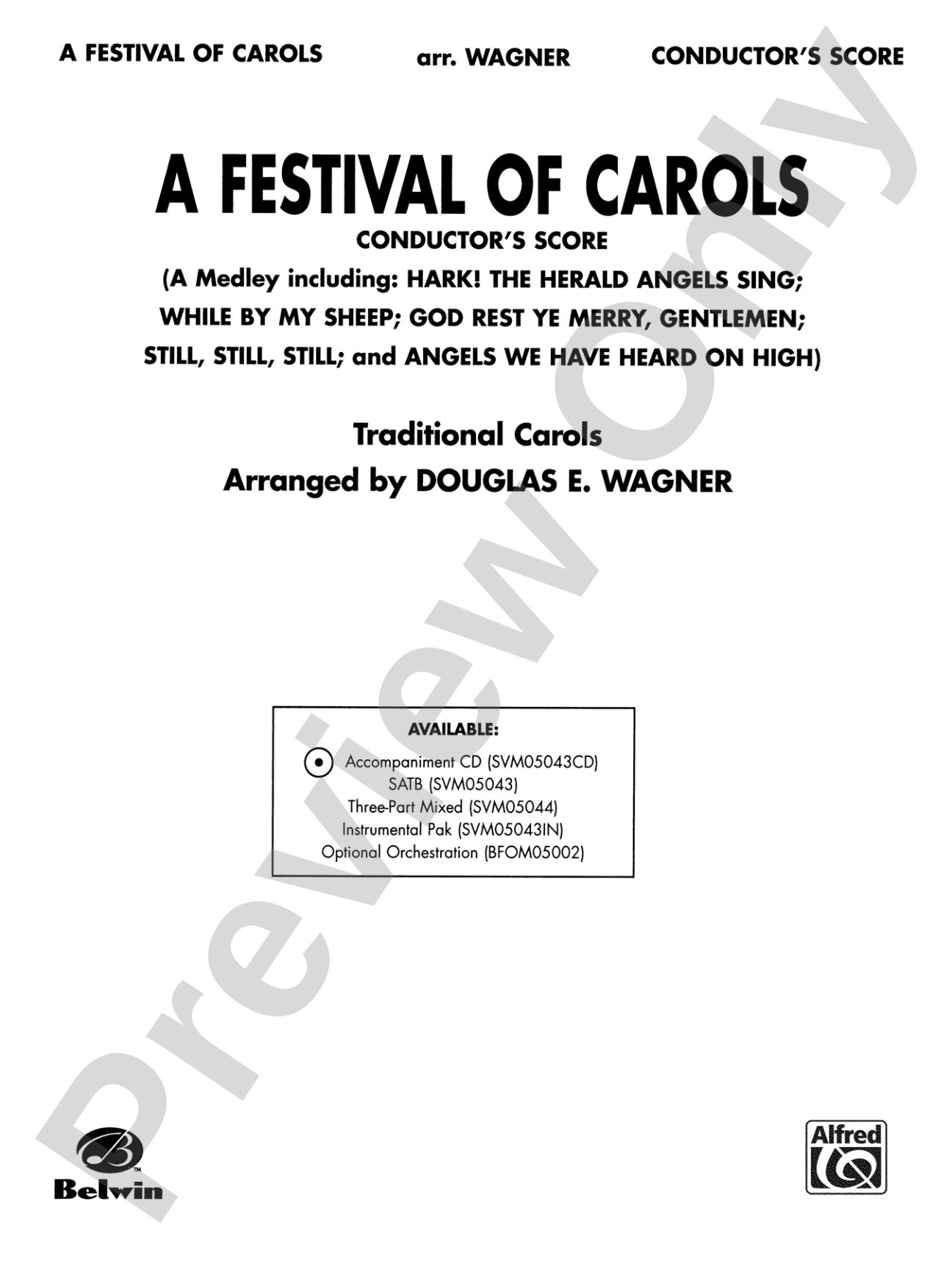 A Festival of Carols (A Medley): Choral Instrumental Parts