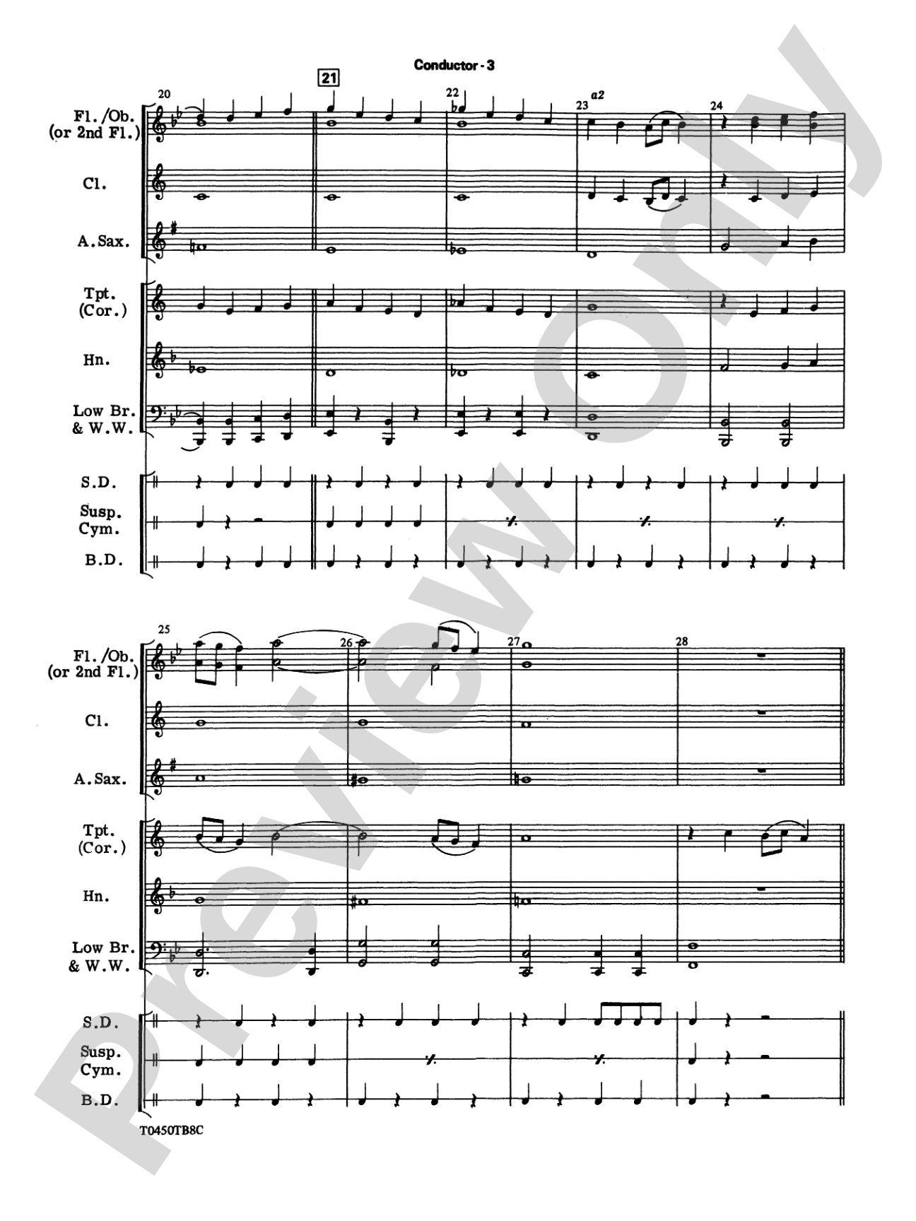 New York, New York, Theme from: Concert Band Conductor Score & Parts