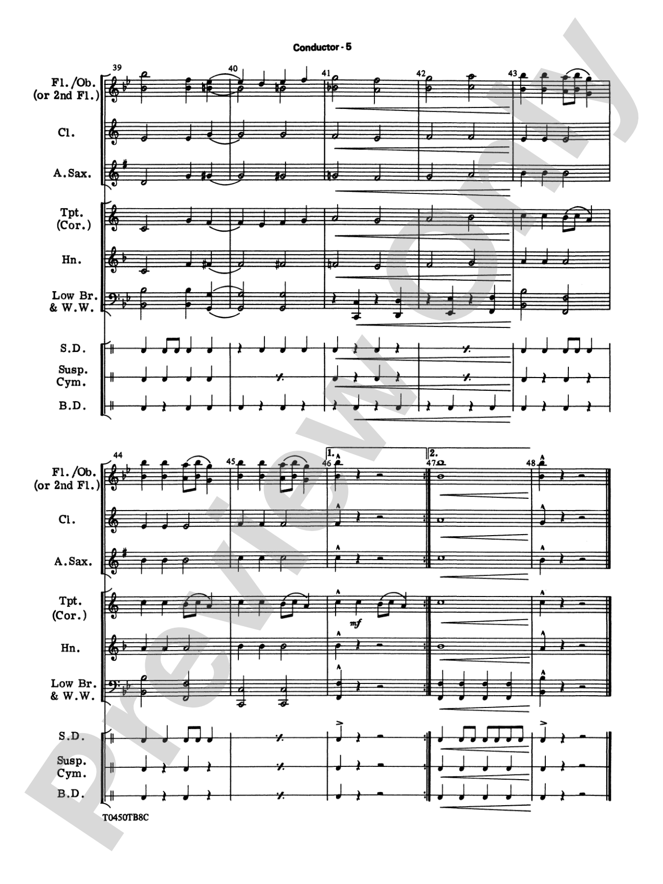 New York, New York, Theme from: Concert Band Conductor Score & Parts