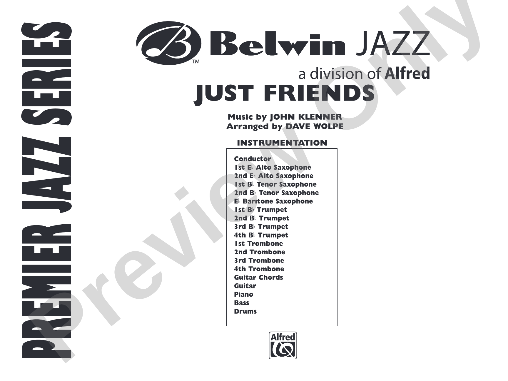 Just Friends: Jazz Ensemble Conductor Score & Parts