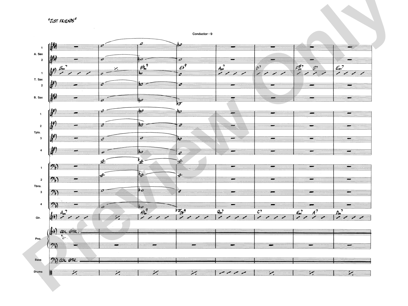 Just Friends: Jazz Ensemble Conductor Score & Parts