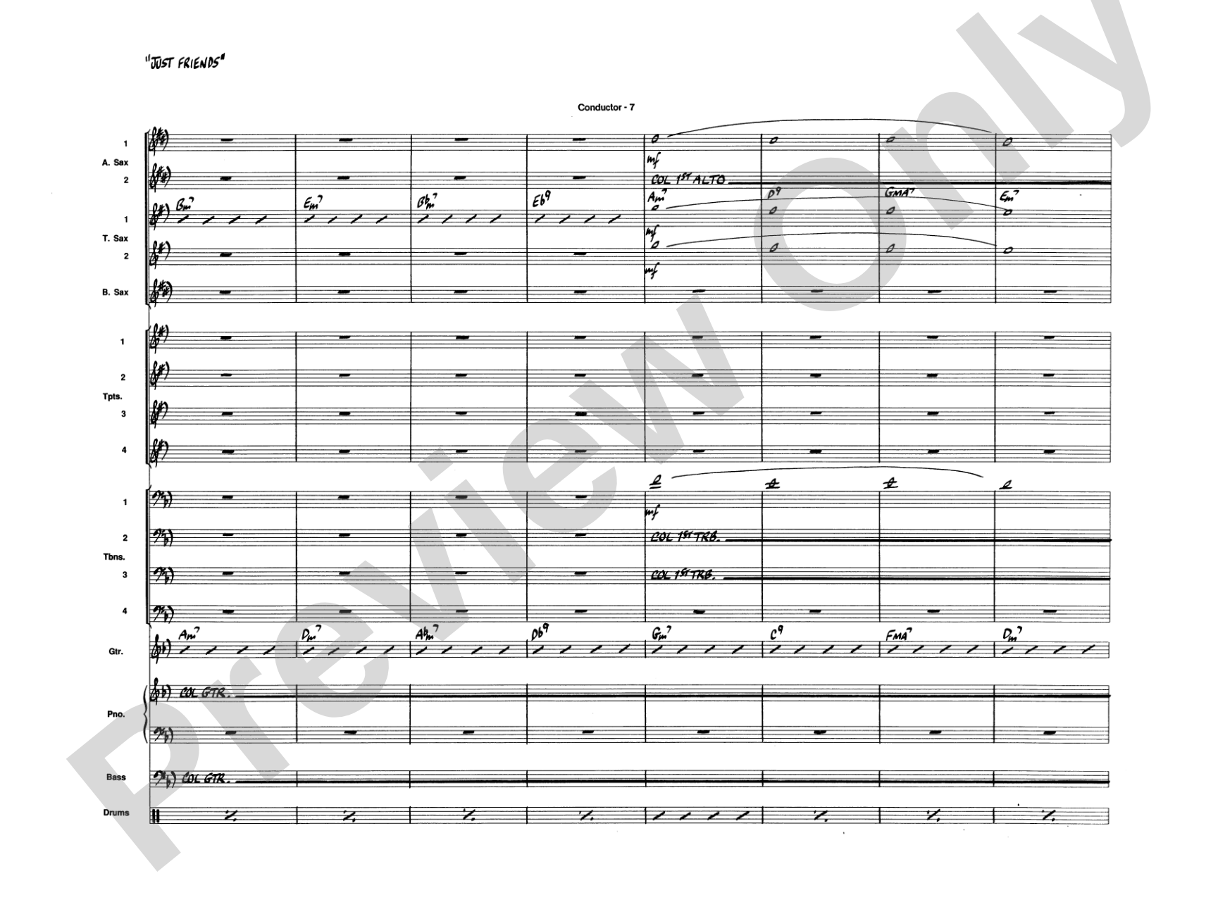 Just Friends: Jazz Ensemble Conductor Score & Parts