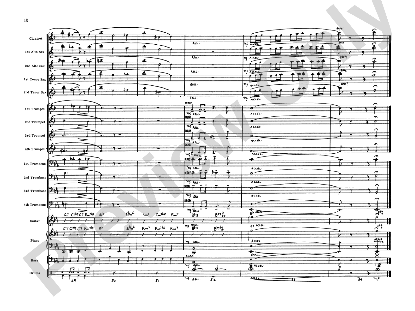 Moonlight Serenade: Jazz Ensemble Conductor Score & Parts