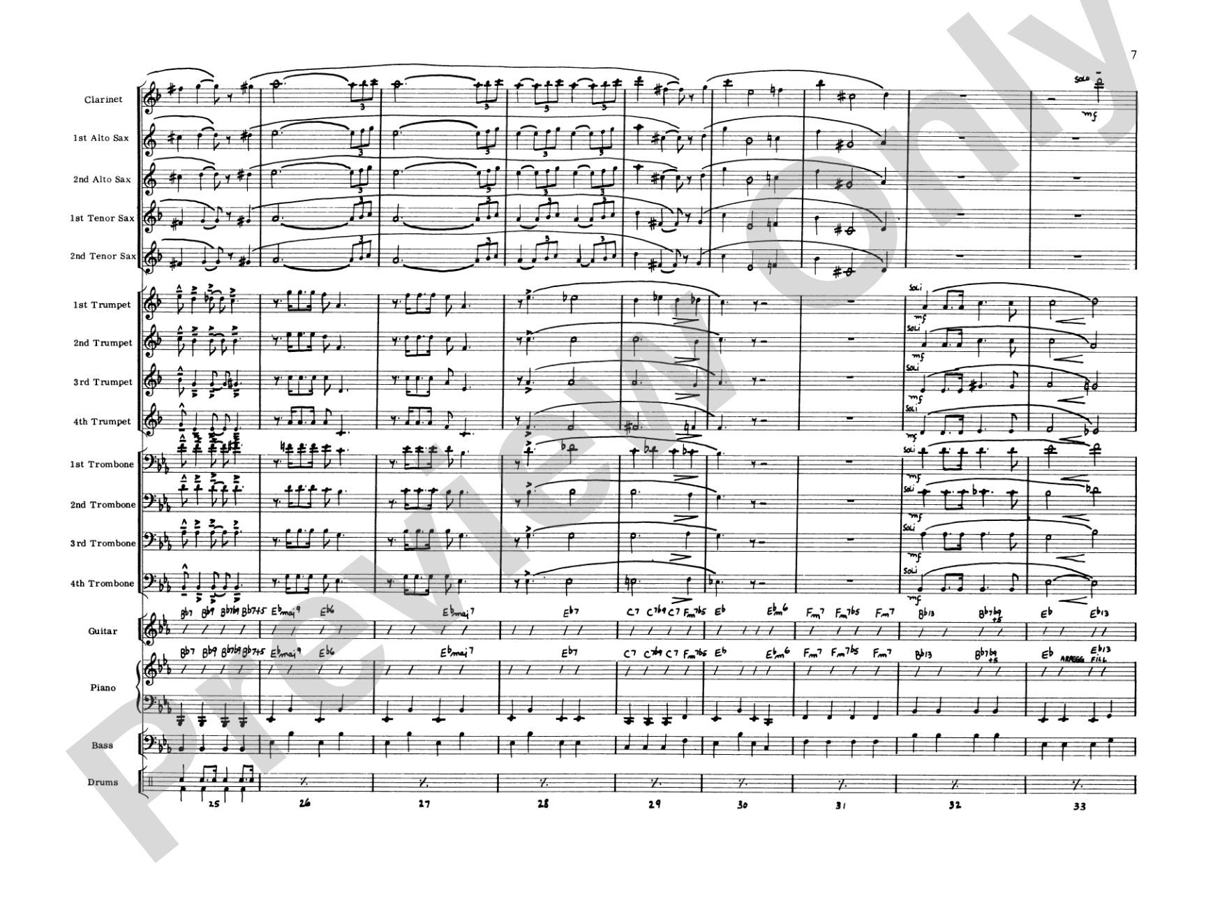 Moonlight Serenade: Jazz Ensemble Conductor Score & Parts