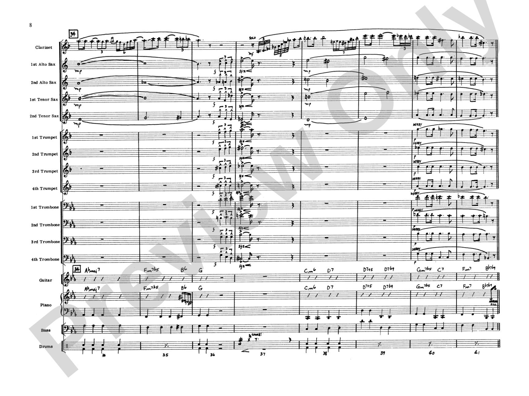 Moonlight Serenade: Jazz Ensemble Conductor Score & Parts