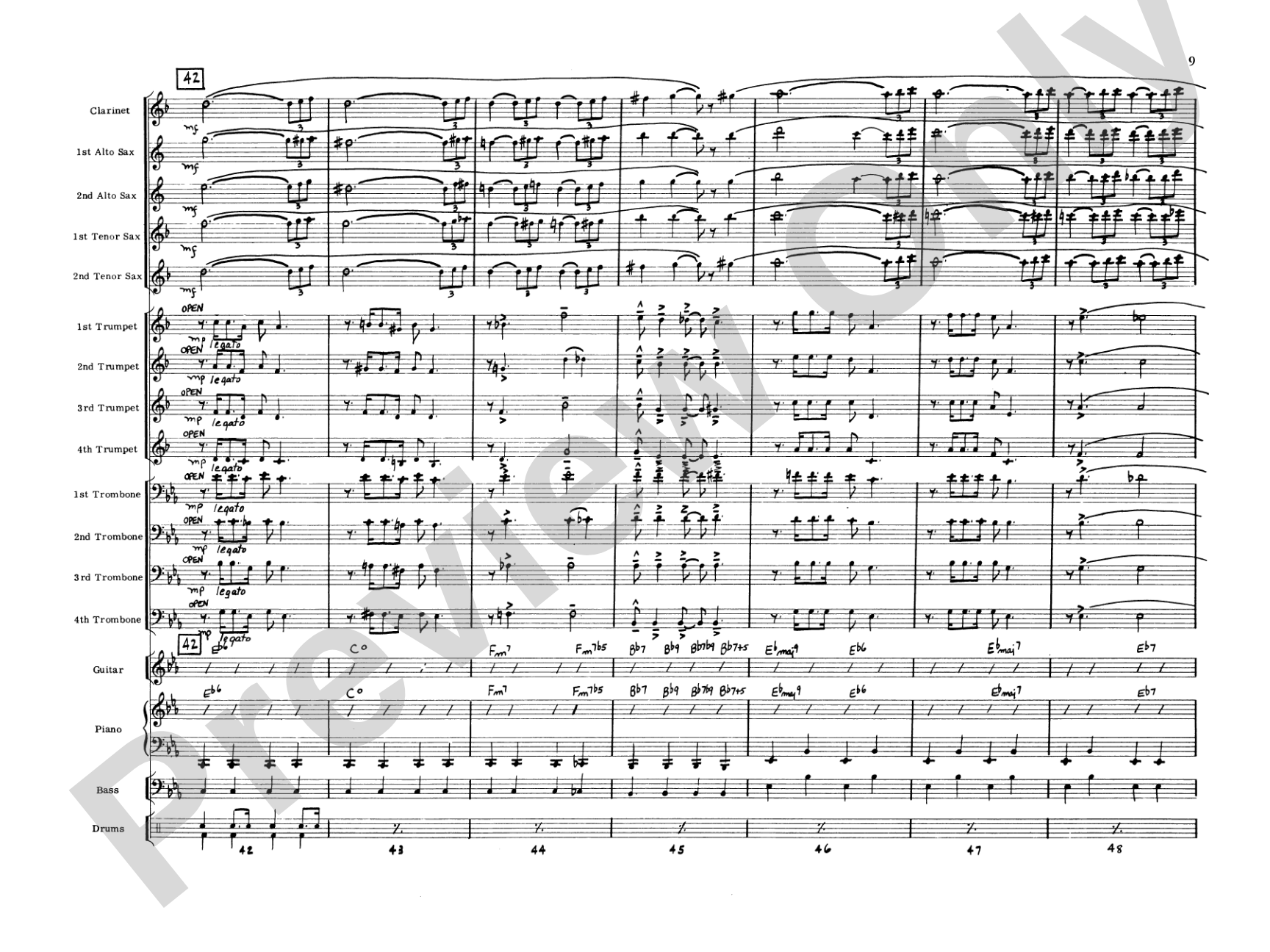 Moonlight Serenade: Jazz Ensemble Conductor Score & Parts