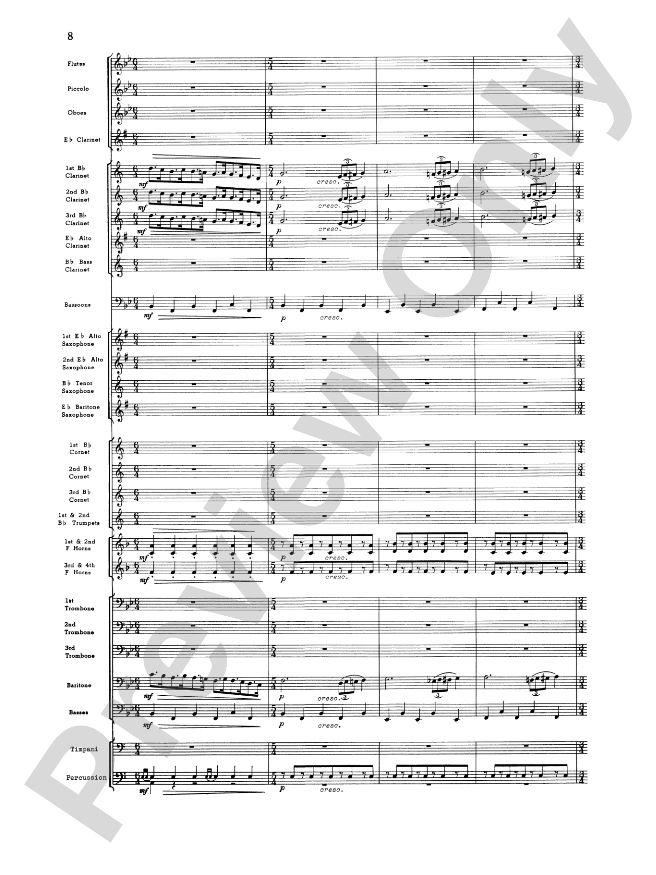 Third Suite (I. March, II. Waltz, III. Rondo): Concert Band Conductor Score & Parts