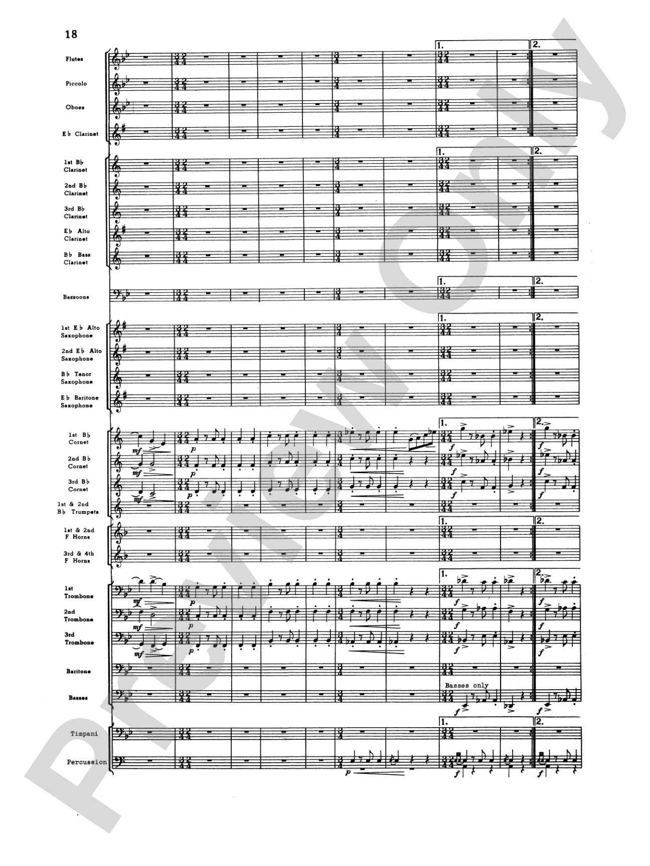 Third Suite (I. March, II. Waltz, III. Rondo): Concert Band Conductor Score & Parts
