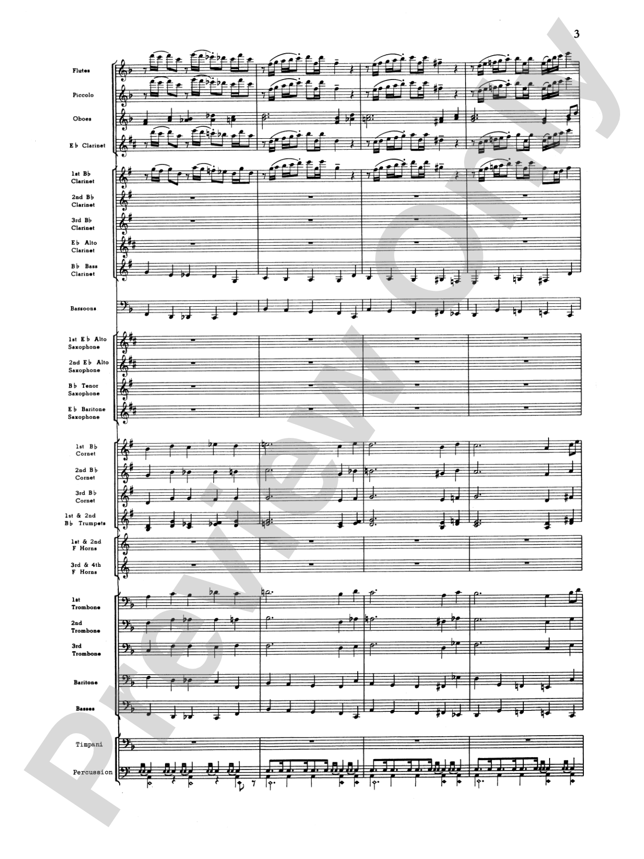 Third Suite (I. March, II. Waltz, III. Rondo): Concert Band Conductor Score & Parts