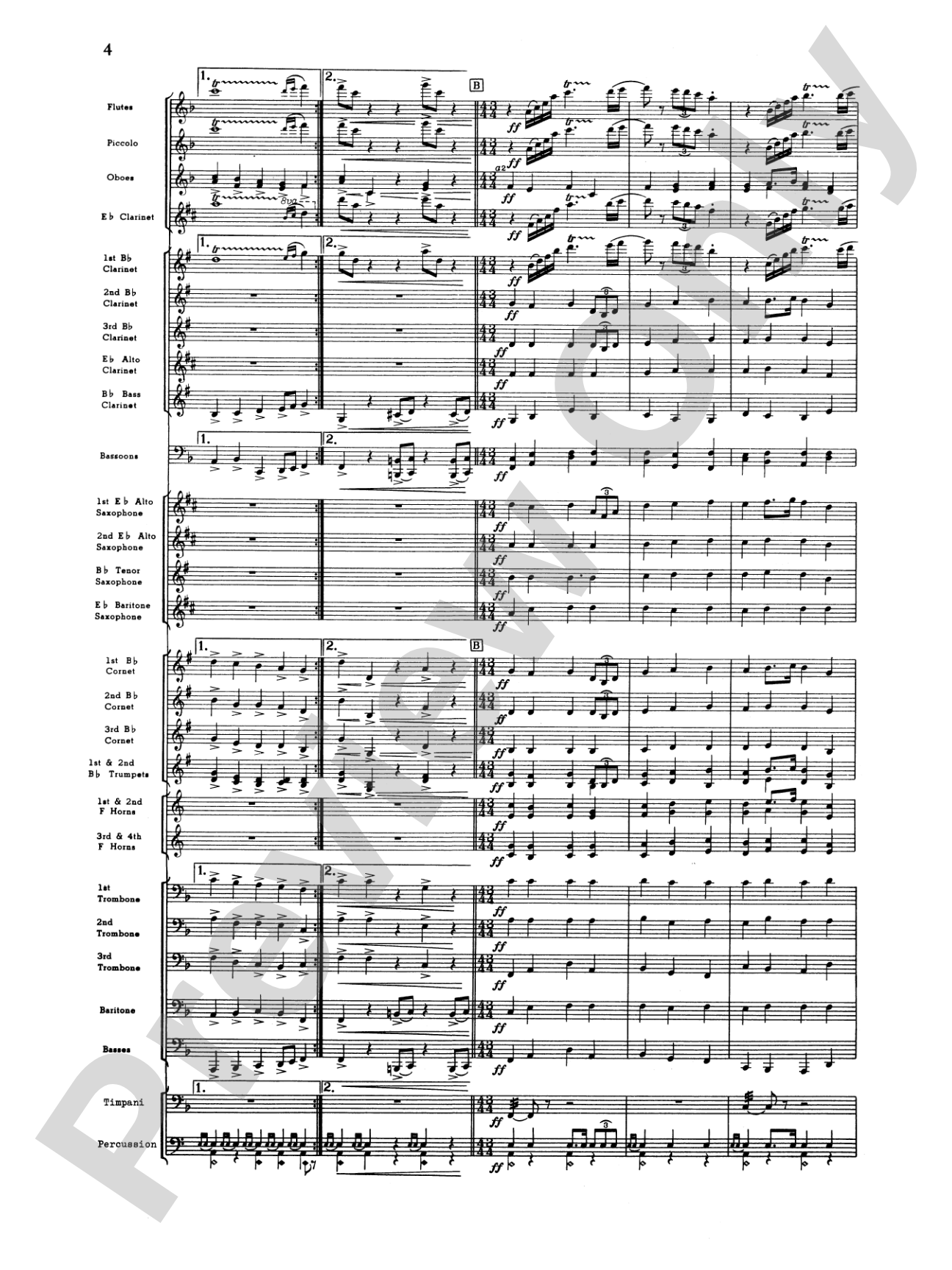 Third Suite (I. March, II. Waltz, III. Rondo): Concert Band Conductor Score & Parts