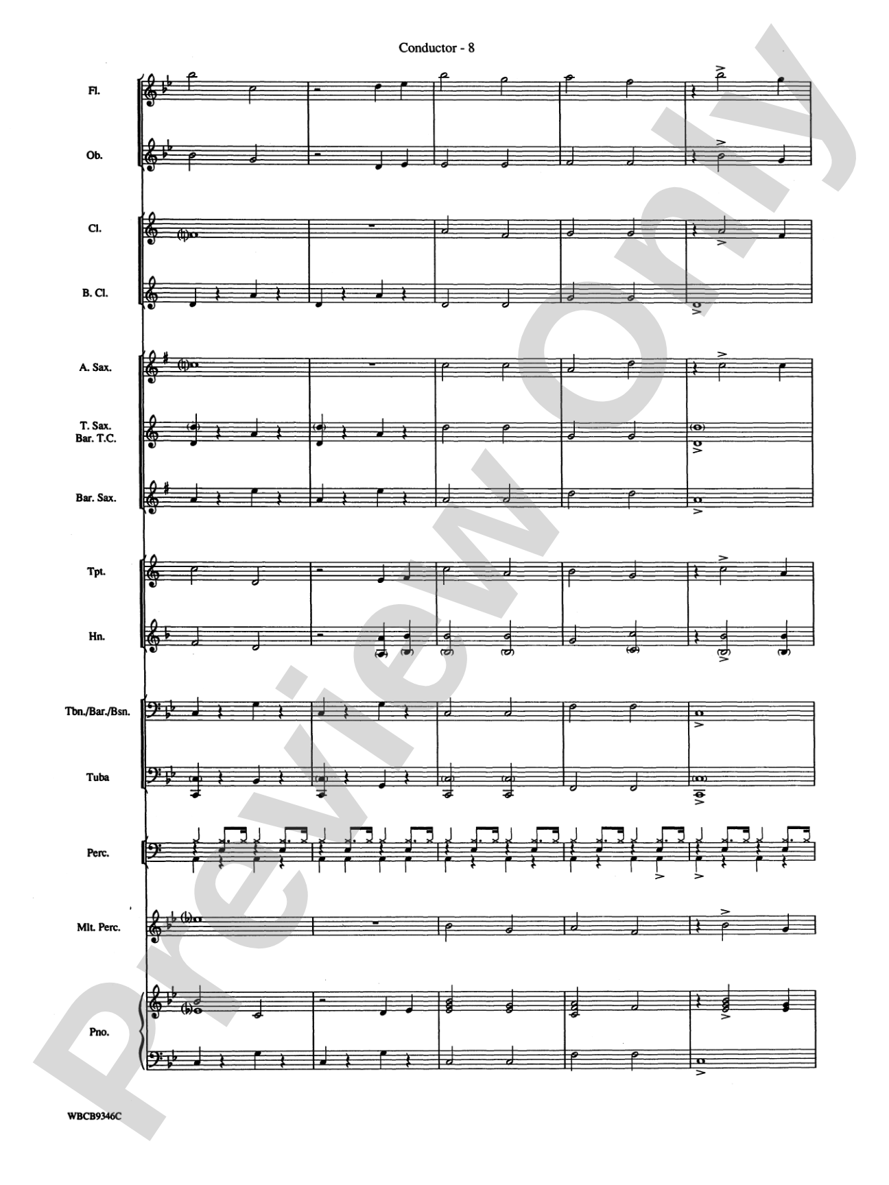 Mack the Knife (from The Threepenny Opera): Concert Band Conductor Score & Parts