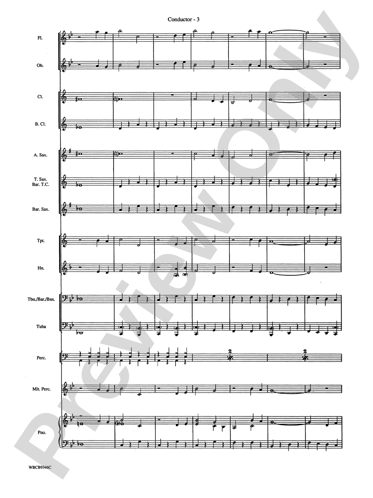 Mack the Knife (from The Threepenny Opera): Concert Band Conductor Score & Parts