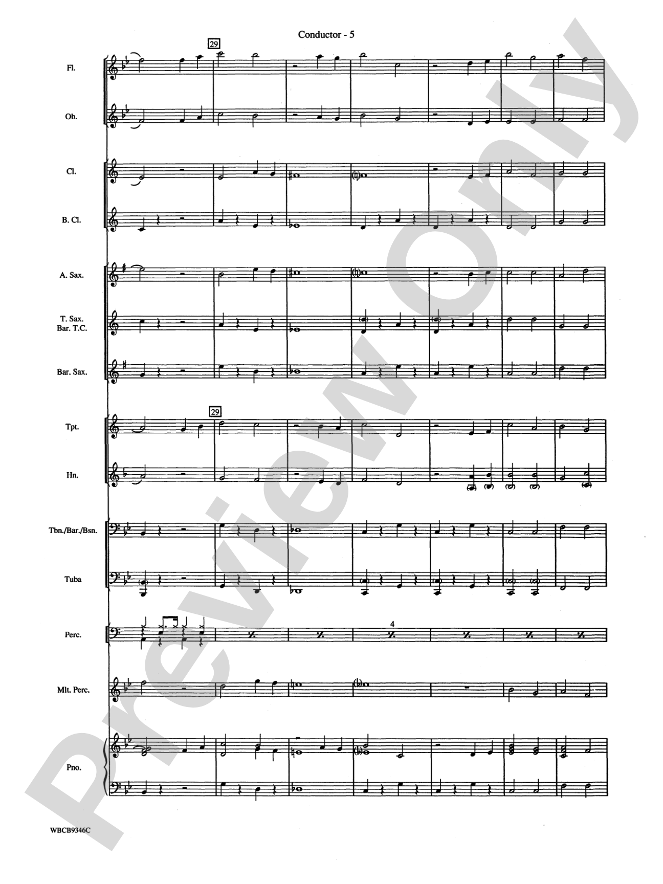 Mack the Knife (from The Threepenny Opera): Concert Band Conductor Score & Parts