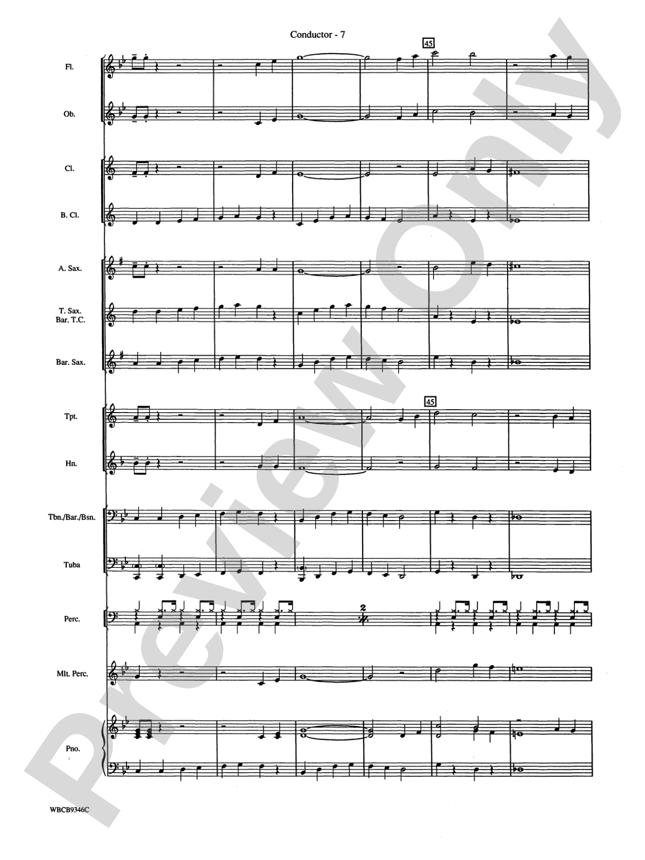 Mack the Knife (from The Threepenny Opera): Concert Band Conductor Score & Parts