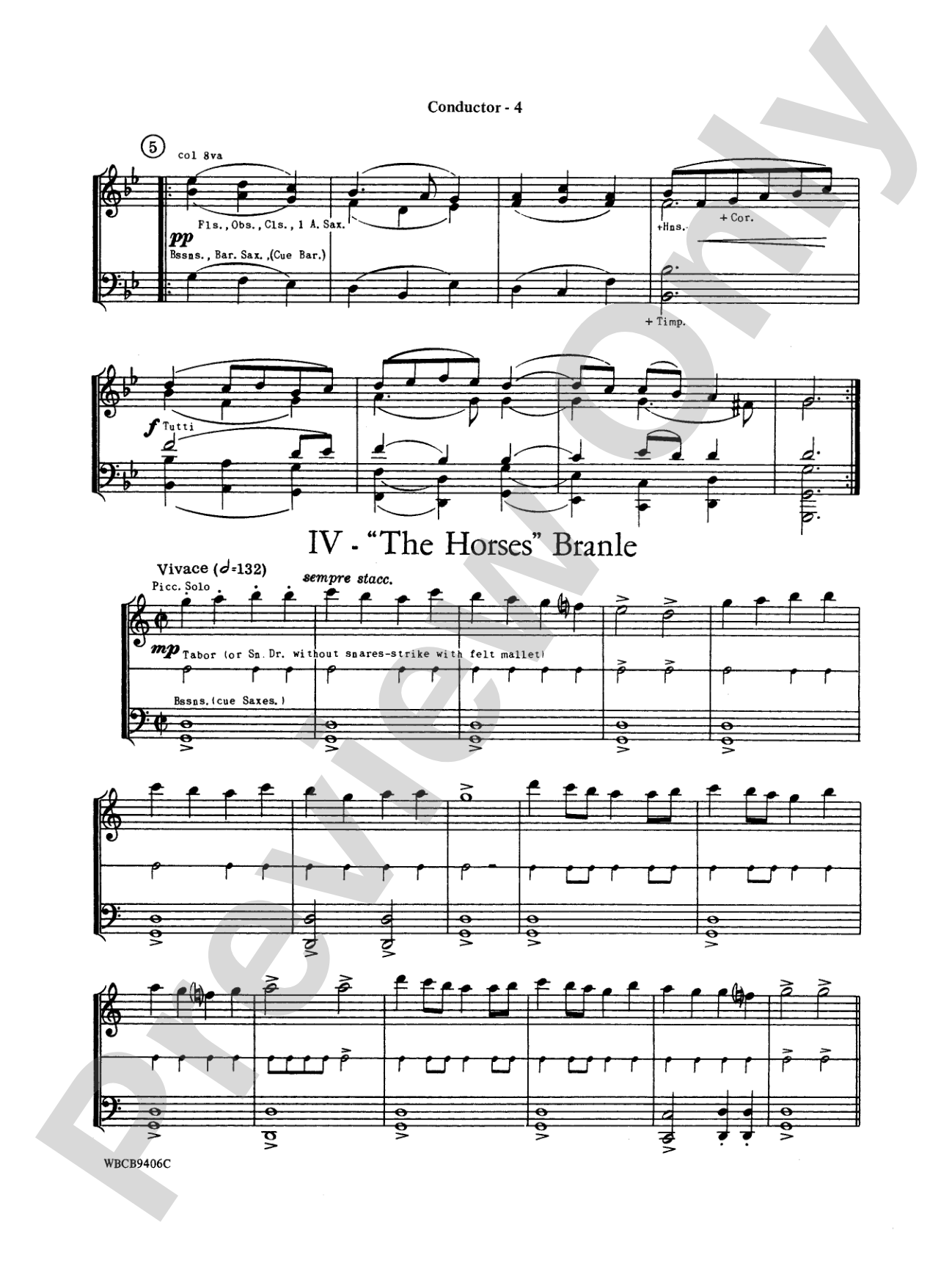 Court Festival (Suite for Concert Band): Concert Band Conductor Score & Parts