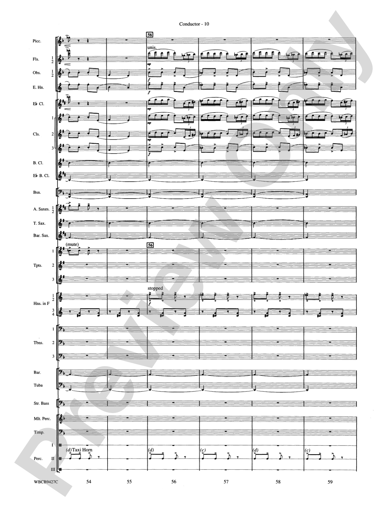 An American in Paris: Concert Band Conductor Score & Parts