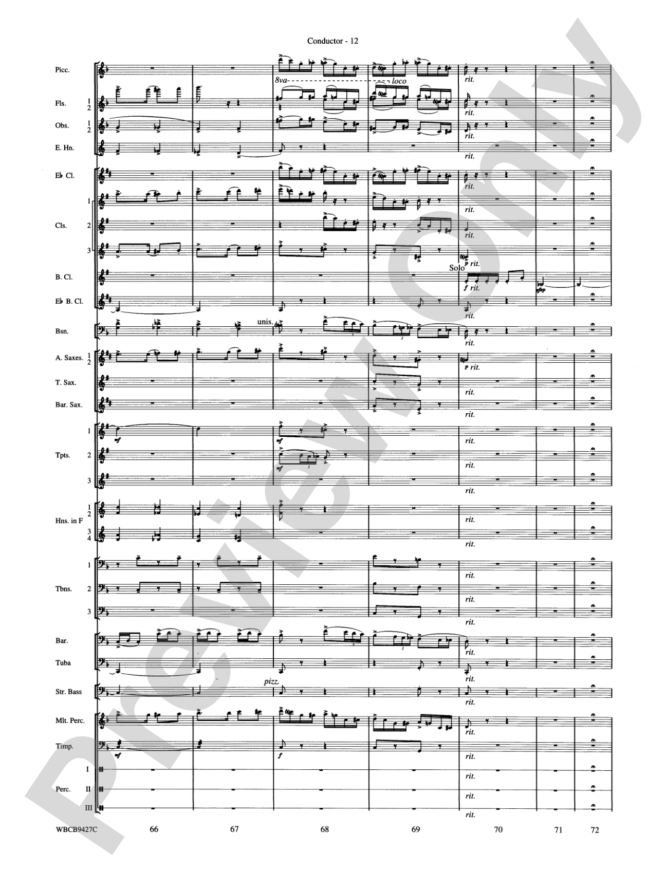 An American in Paris: Concert Band Conductor Score & Parts