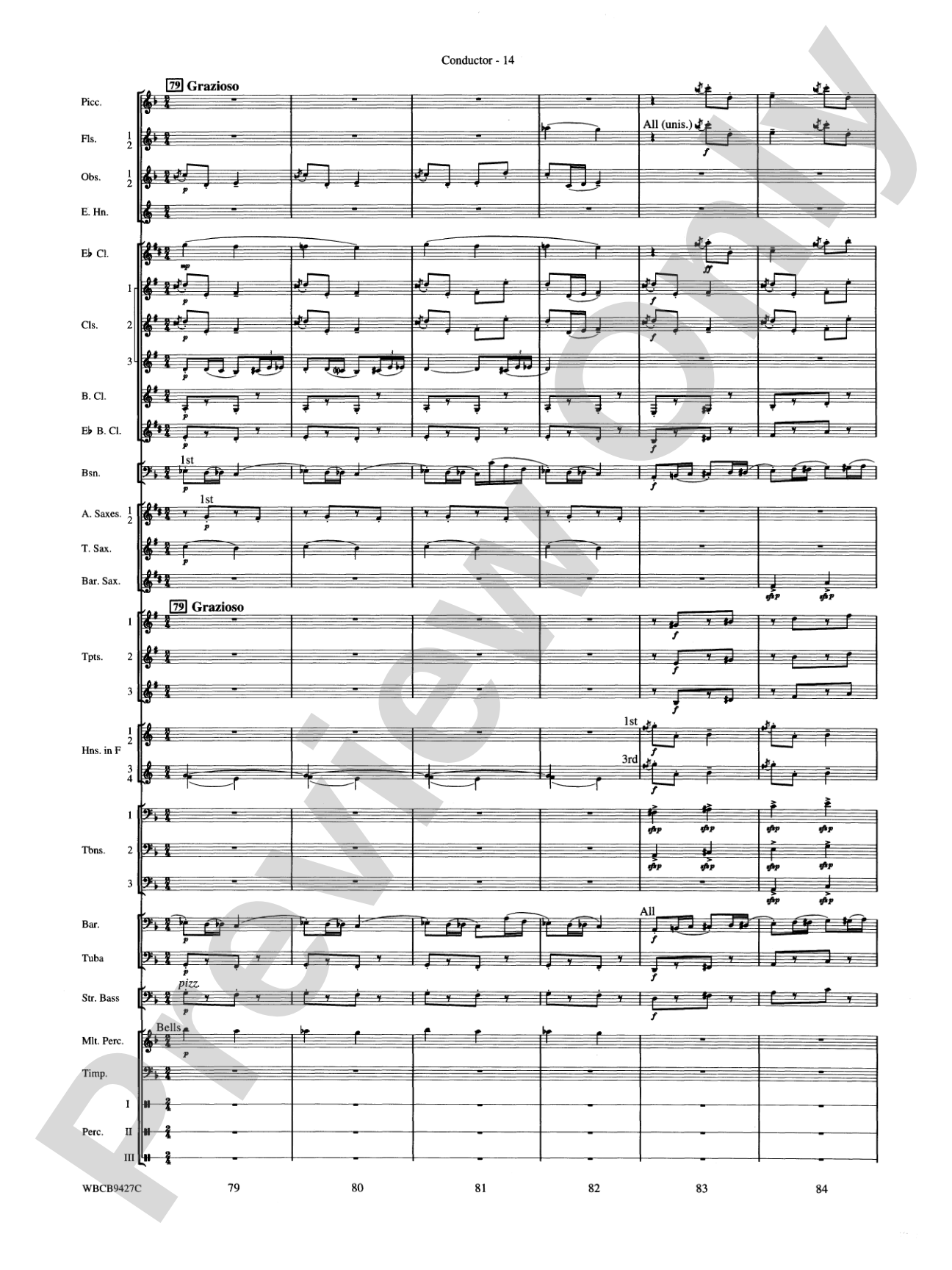 An American in Paris: Concert Band Conductor Score & Parts