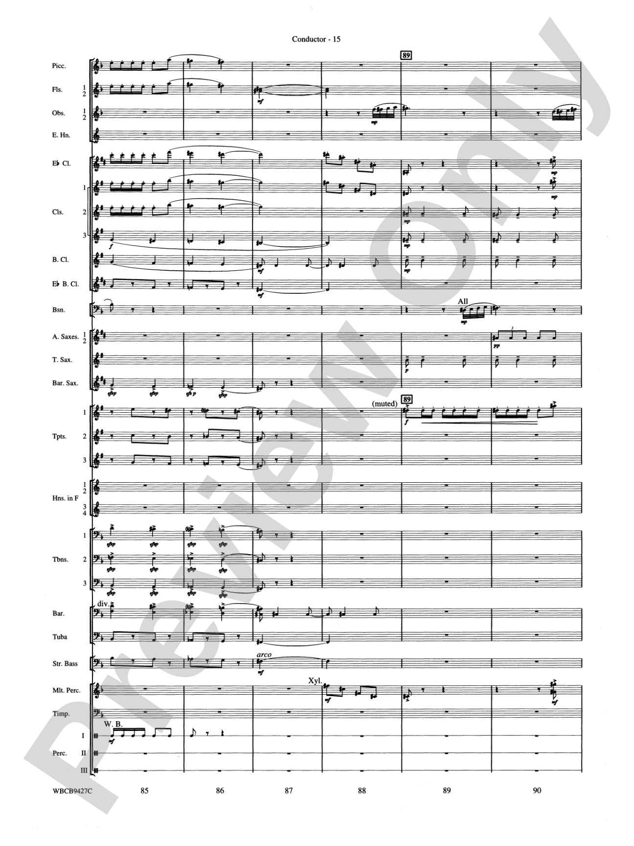 An American in Paris: Concert Band Conductor Score & Parts