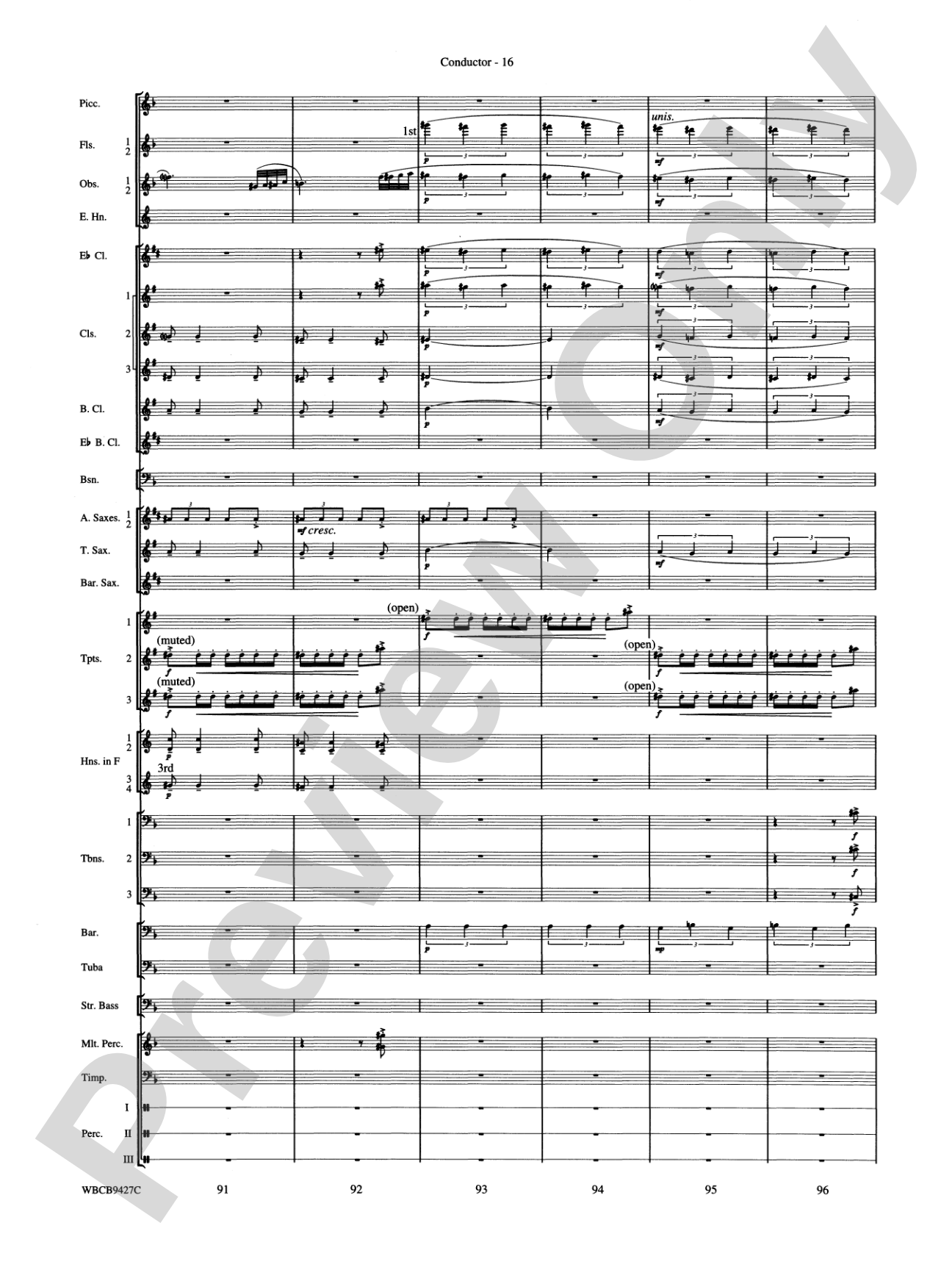 An American in Paris: Concert Band Conductor Score & Parts