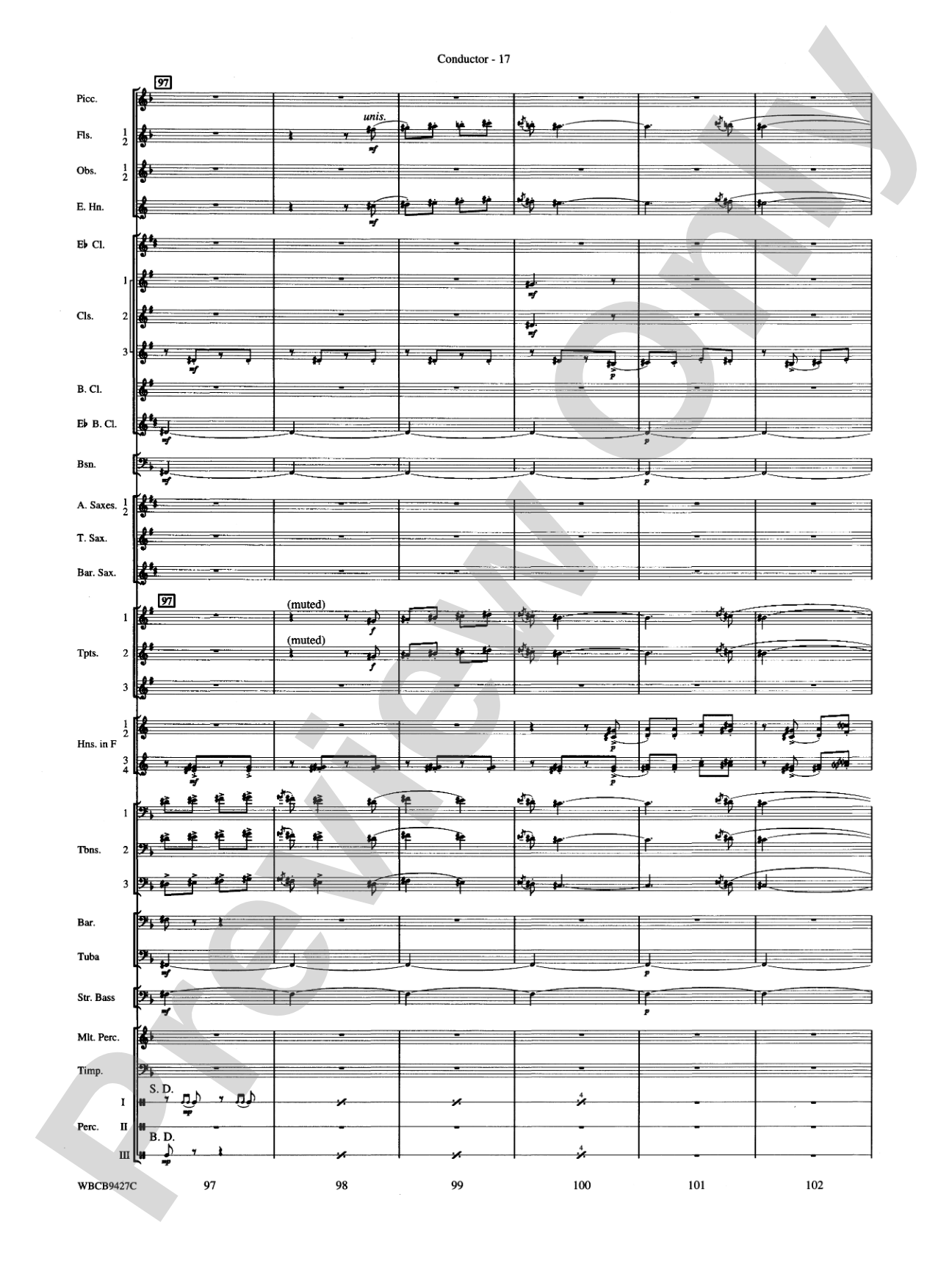 An American in Paris: Concert Band Conductor Score & Parts