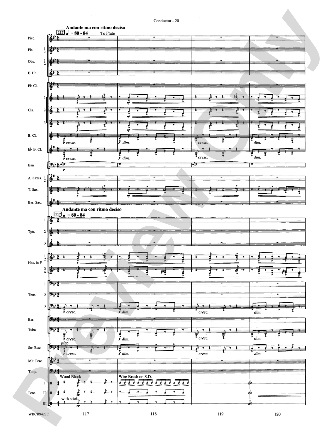 An American in Paris: Concert Band Conductor Score & Parts