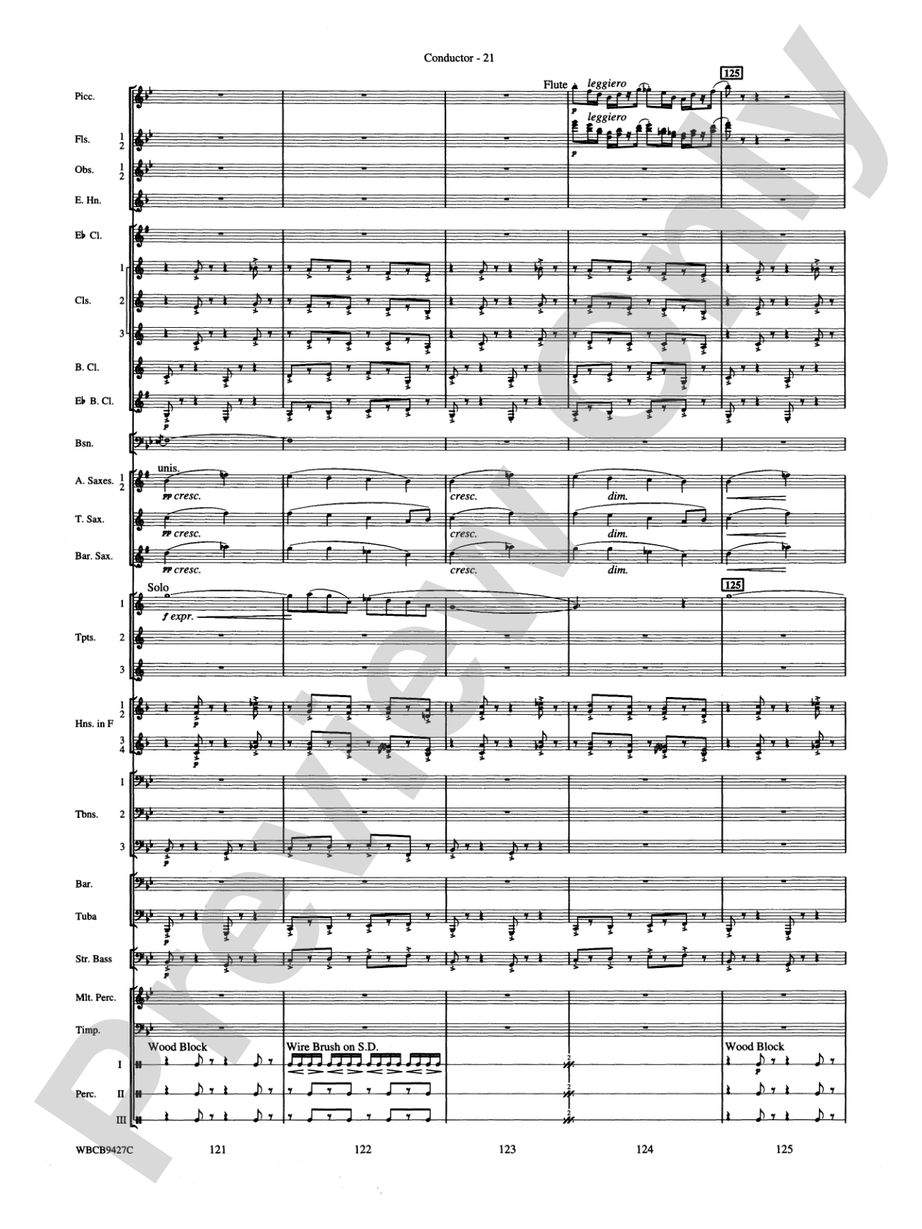 An American in Paris: Concert Band Conductor Score & Parts